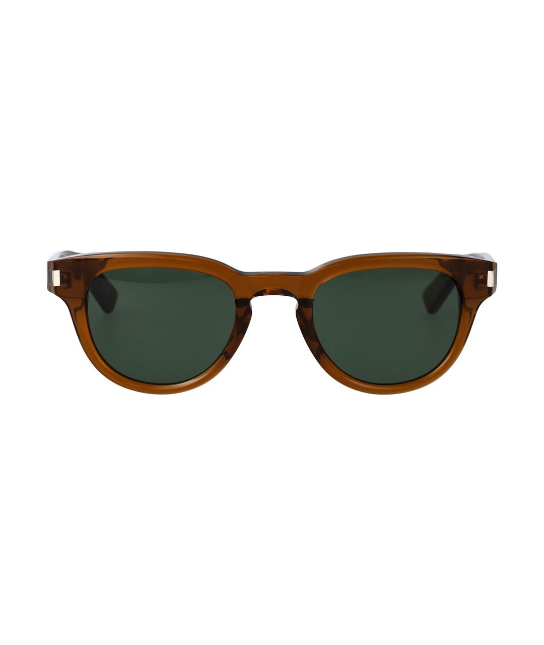 SAINT LAURENT Коричневые солнцезащитные очки, фото 2