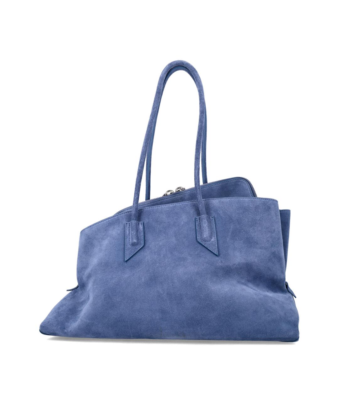 THE ATTICO Синяя замшевая сумка тоут, фото 3