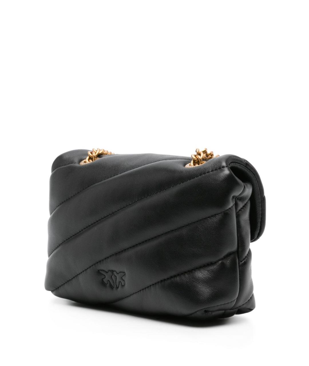 PINKO Черная кожаная сумка через плечо, фото 2