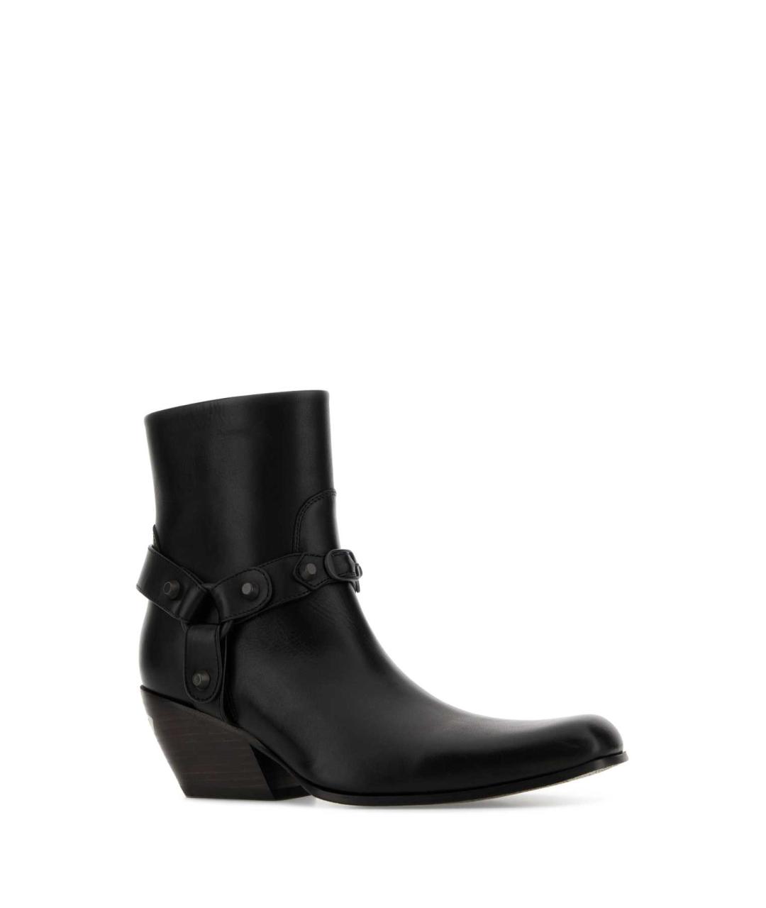 BALENCIAGA Черные кожаные полусапоги, фото 2