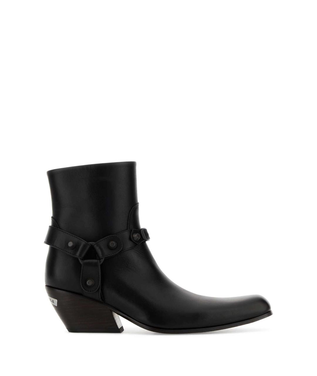 BALENCIAGA Черные кожаные полусапоги, фото 1
