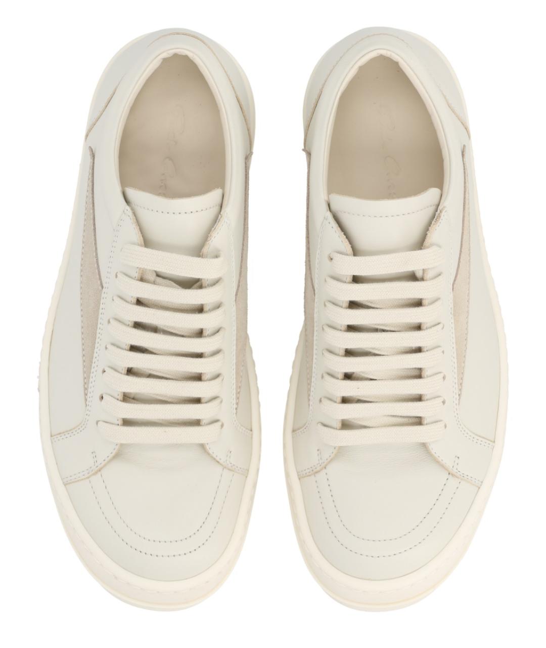 RICK OWENS Белые кожаные кроссовки, фото 5