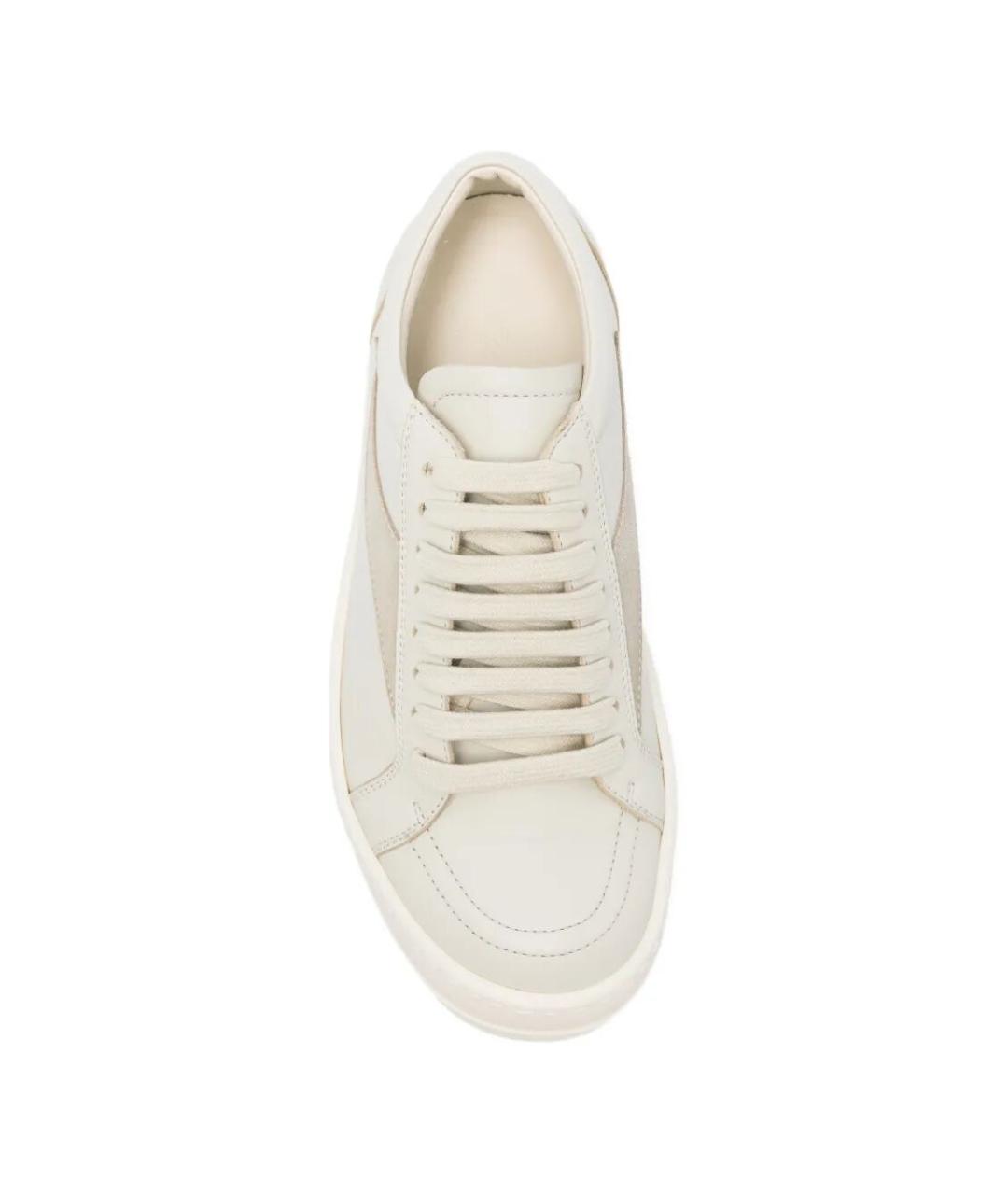 RICK OWENS Белые кожаные кроссовки, фото 4