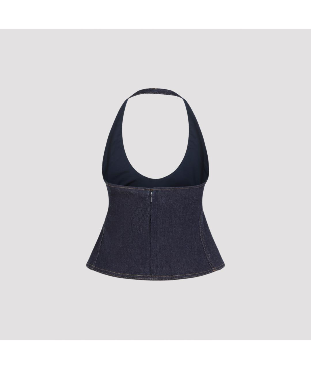 JACQUEMUS Синяя хлопковая майка, фото 2