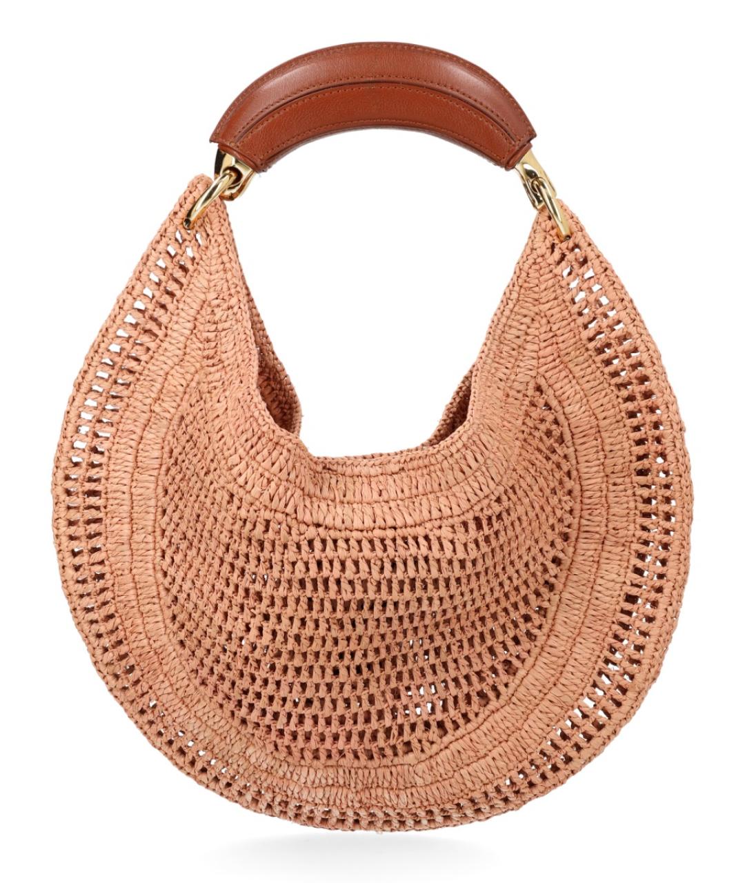 CHLOE Розовая пелетеная сумка с короткими ручками, фото 2