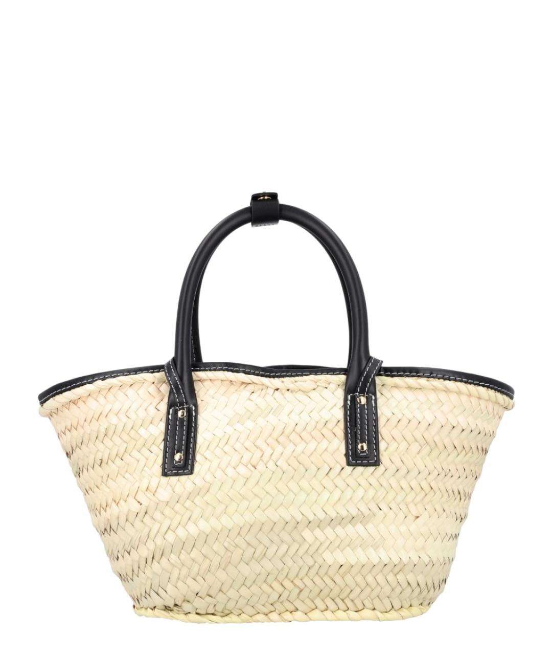 JACQUEMUS Черная пелетеная сумка с короткими ручками, фото 3