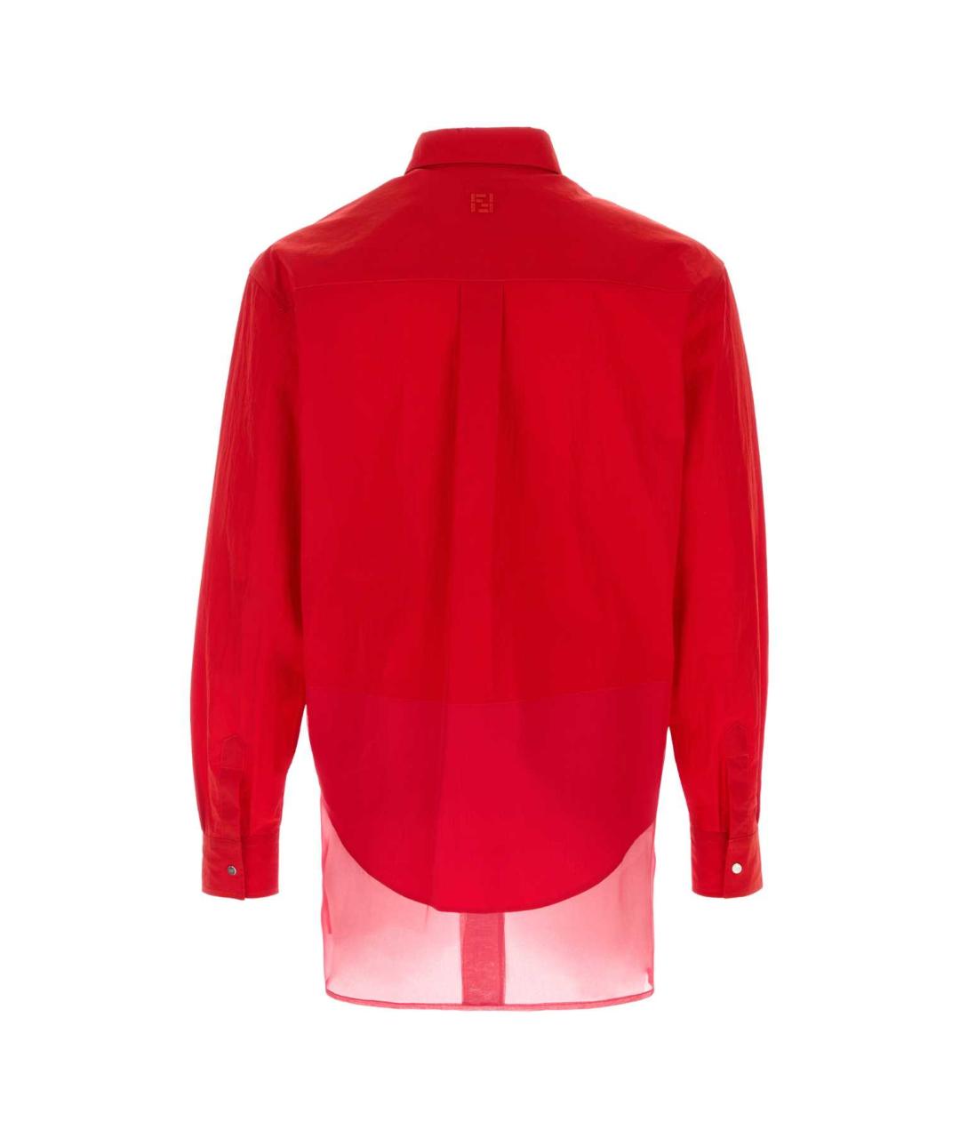 FENDI Красная шелковая кэжуал рубашка, фото 2