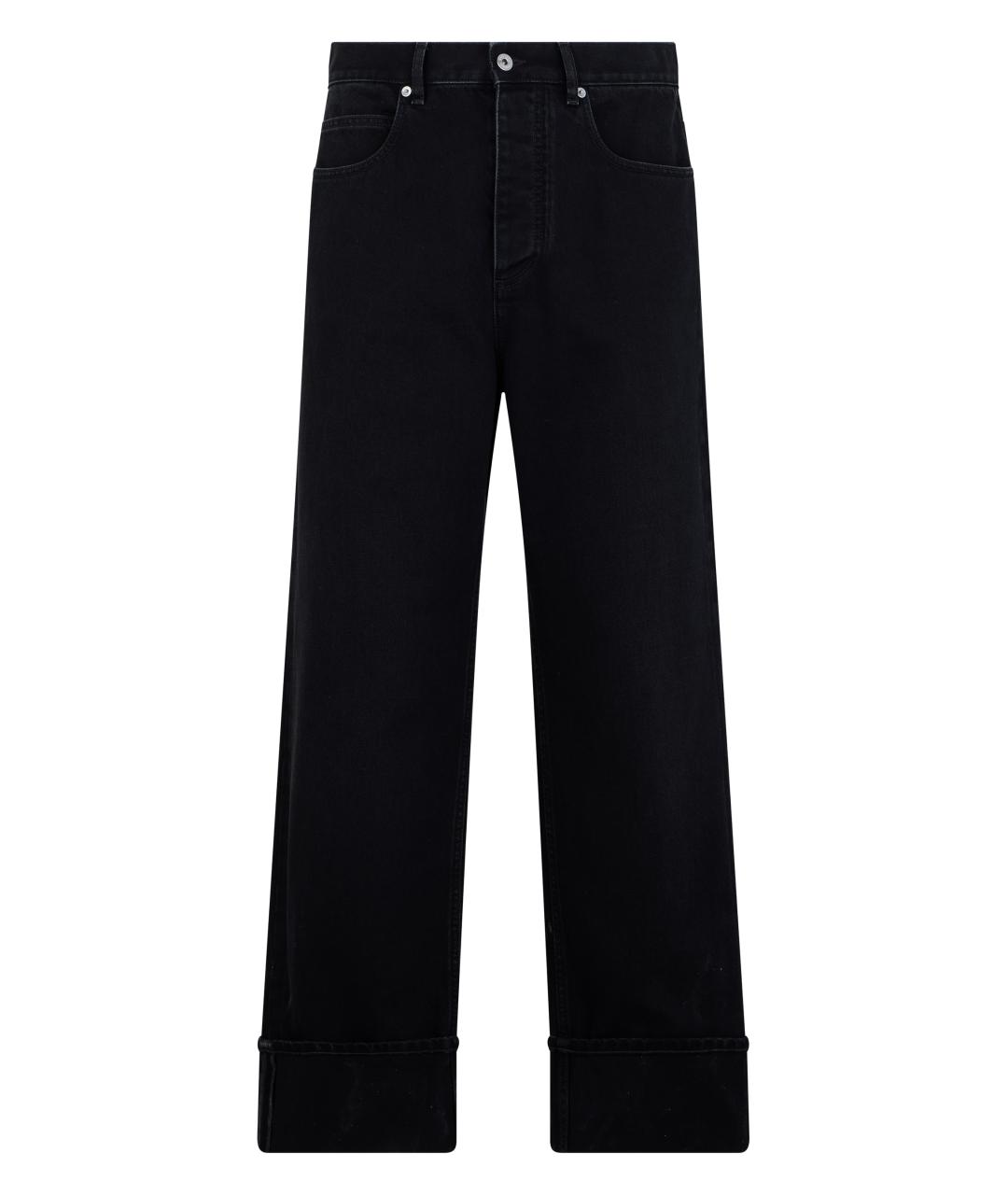 BOTTEGA VENETA Черные хлопковые повседневные брюки, фото 1