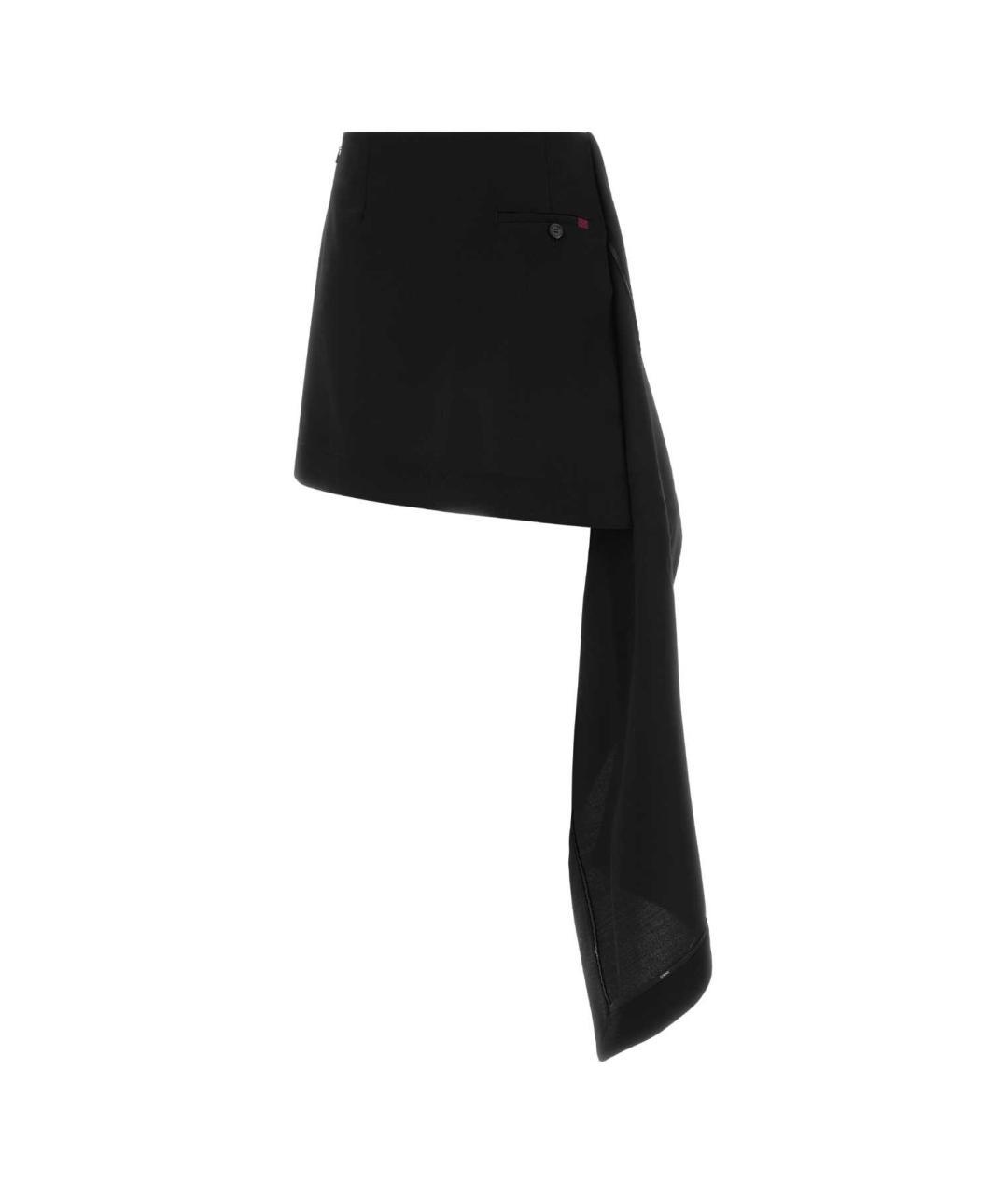LOEWE Черная шерстяная юбка мини, фото 3