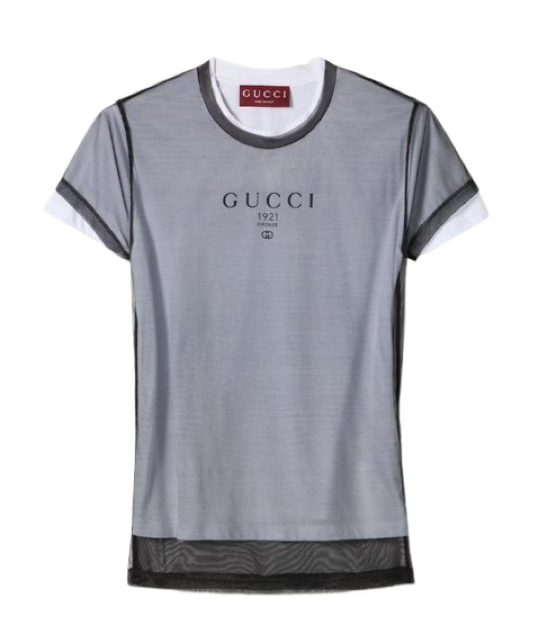 GUCCI Серая хлопковая футболка, фото 1