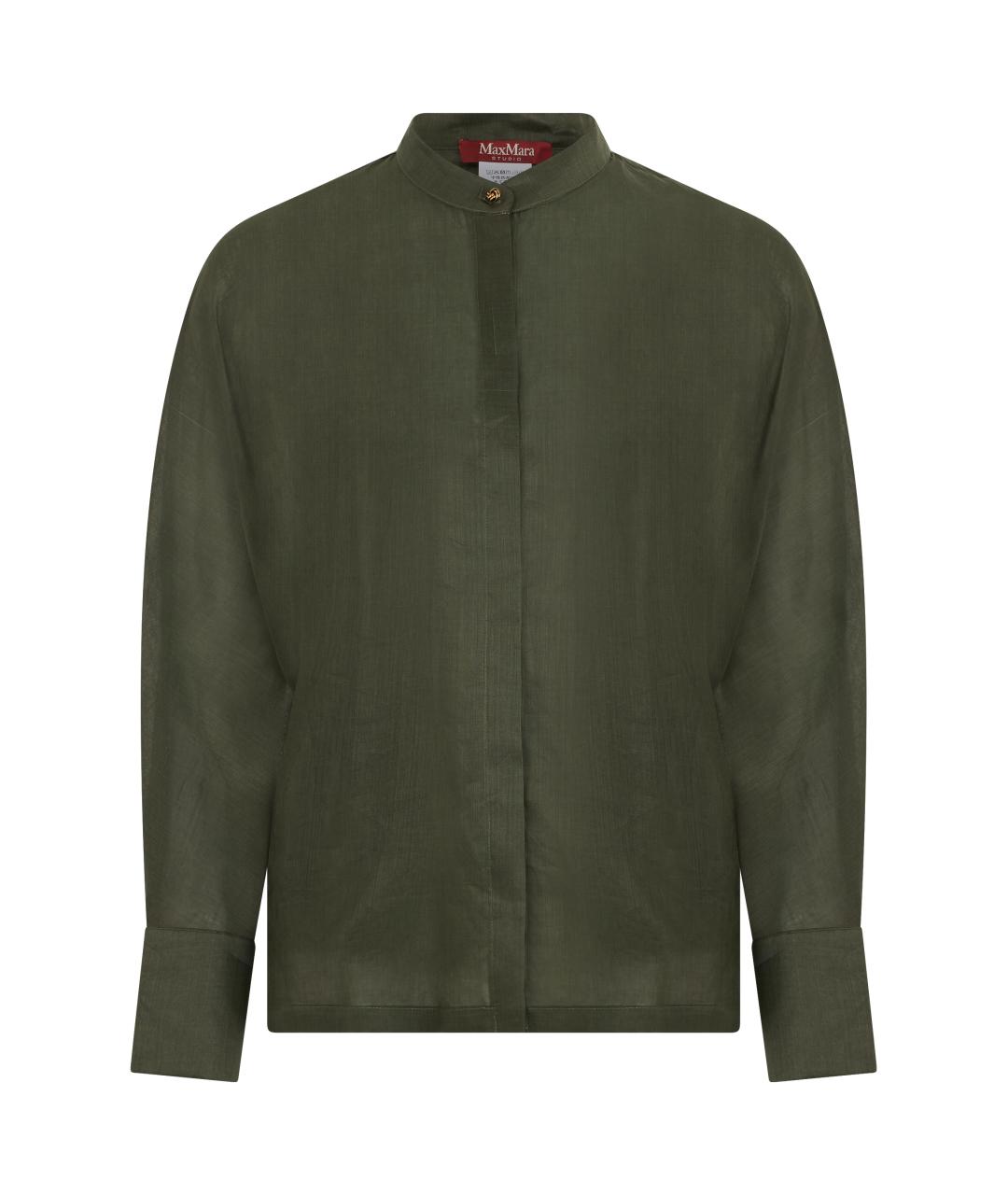 MAX MARA STUDIO Зеленая рубашка, фото 1