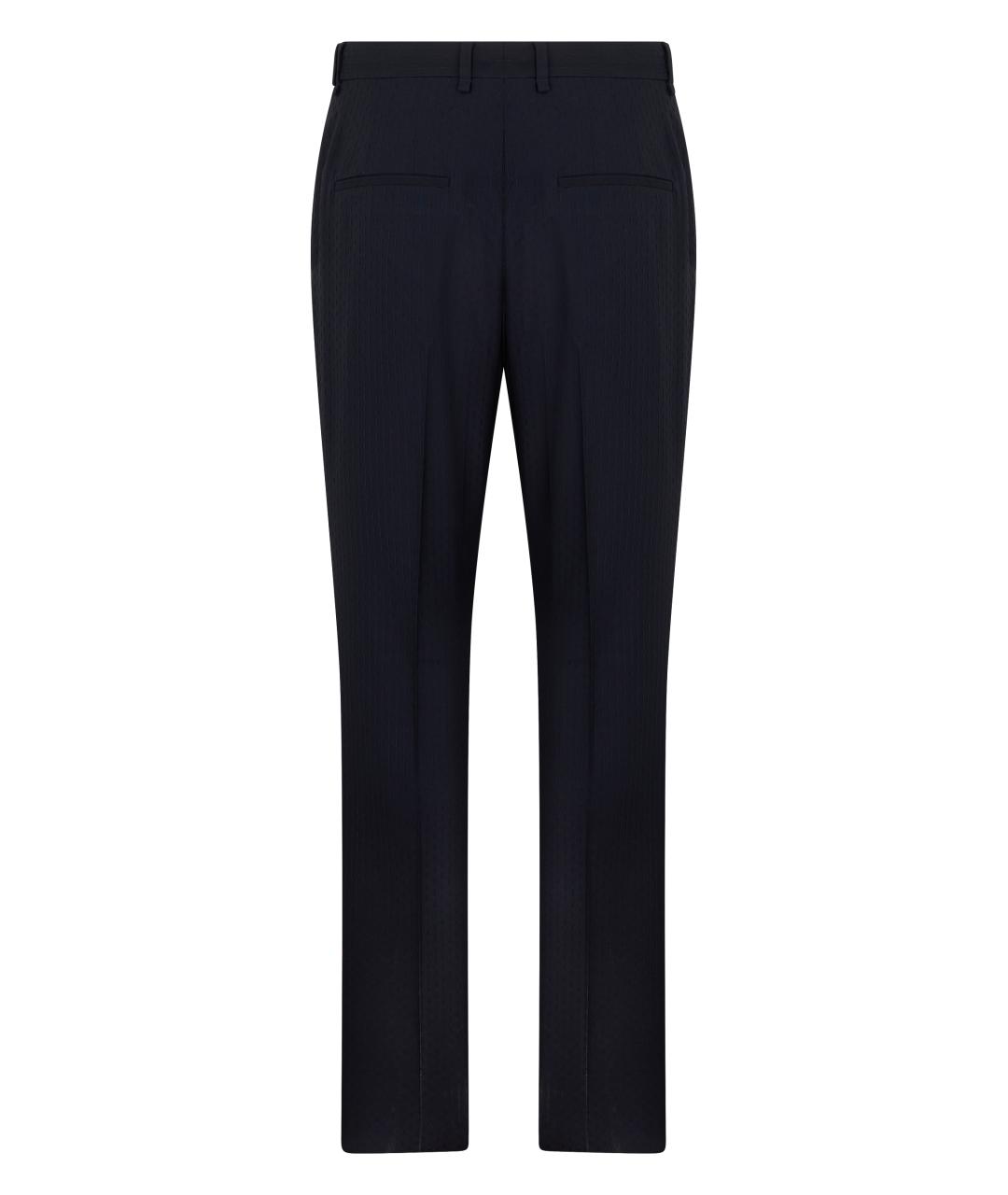 FENDI Синие хлопковые повседневные брюки, фото 2