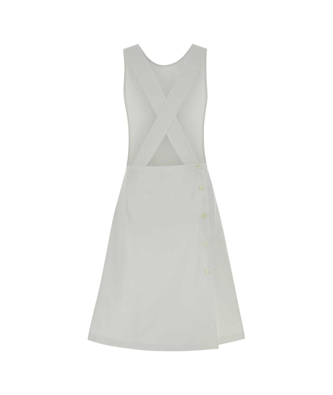 MIU MIU Белое хлопковое повседневное платье, фото 2