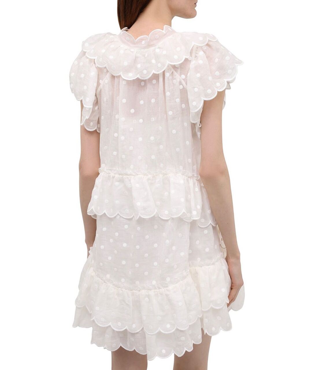 ZIMMERMANN Белое полиэстеровое повседневное платье, фото 2