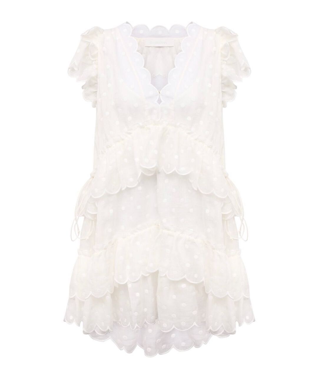 ZIMMERMANN Белое полиэстеровое повседневное платье, фото 1