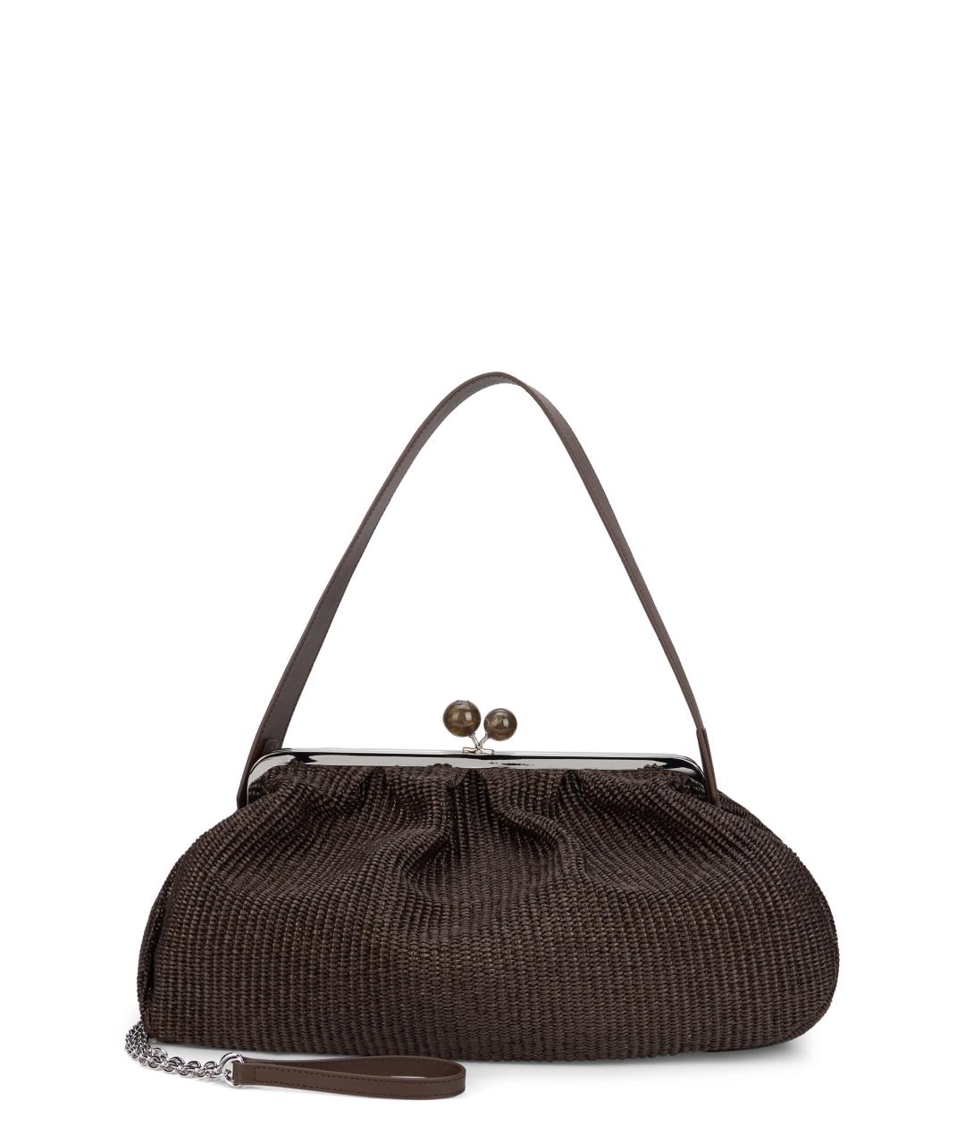 WEEKEND MAX MARA Коричневая синтетическая сумка с короткими ручками, фото 1