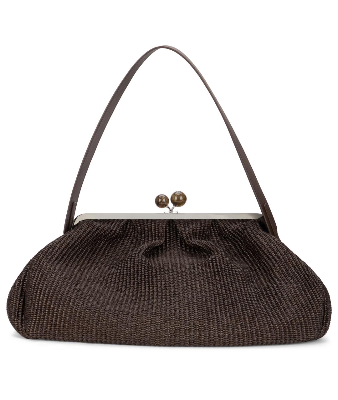 WEEKEND MAX MARA Коричневая синтетическая сумка с короткими ручками, фото 4