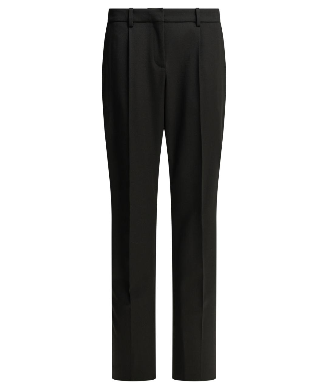 BALENCIAGA Черные шерстяные прямые брюки, фото 1