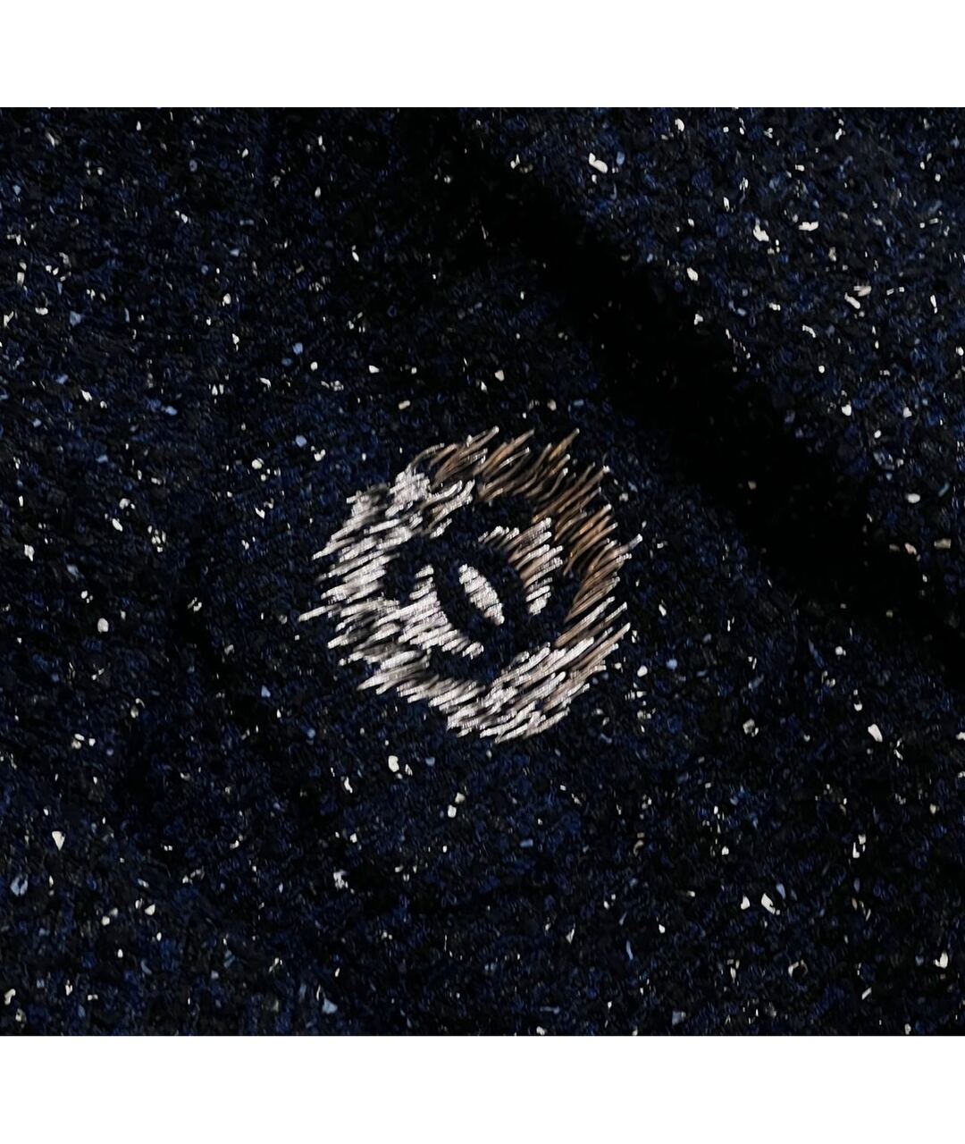 CHANEL PRE-OWNED Темно-синий твидовый жакет/пиджак, фото 3