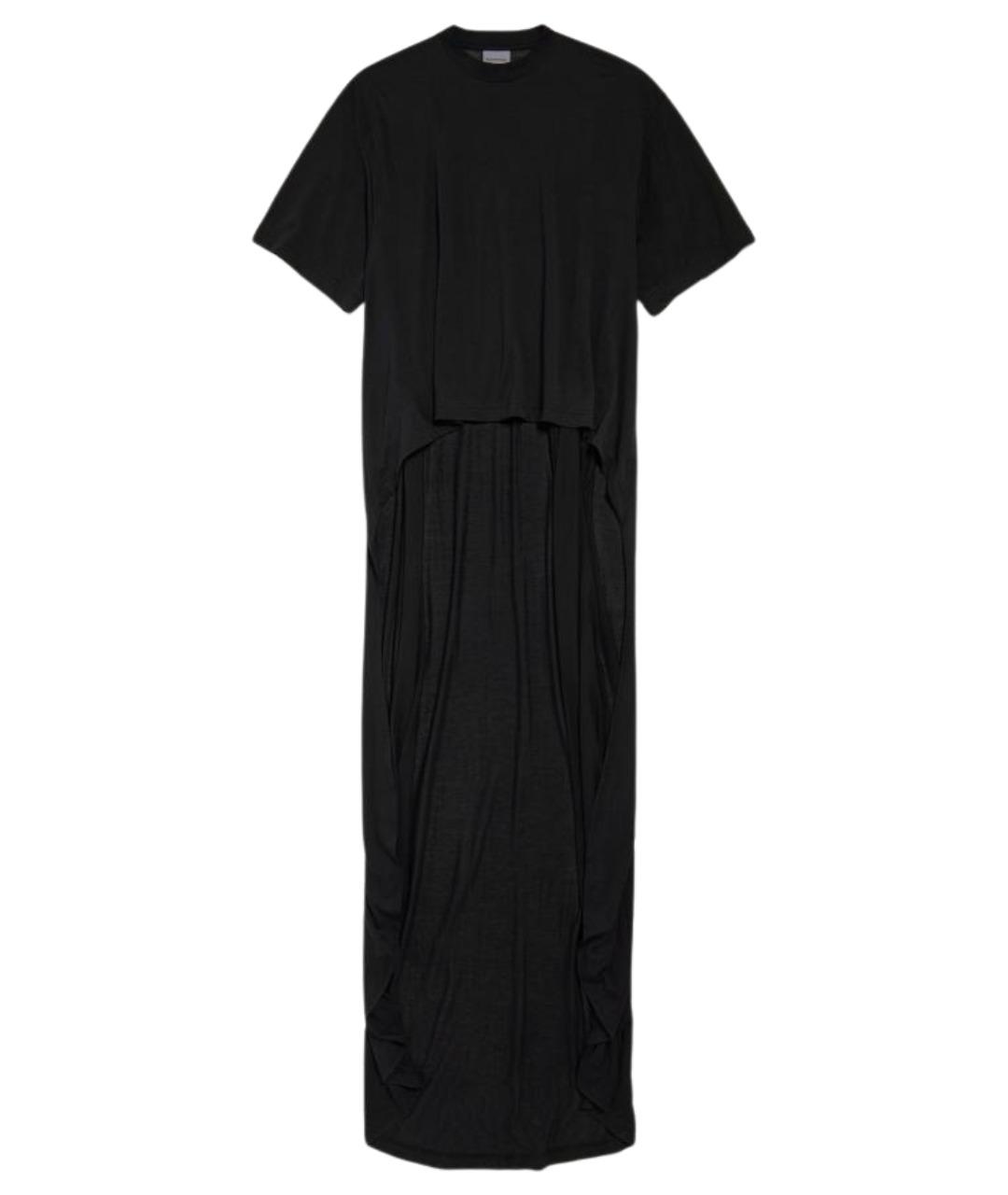 BALENCIAGA Черная хлопковая футболка, фото 1