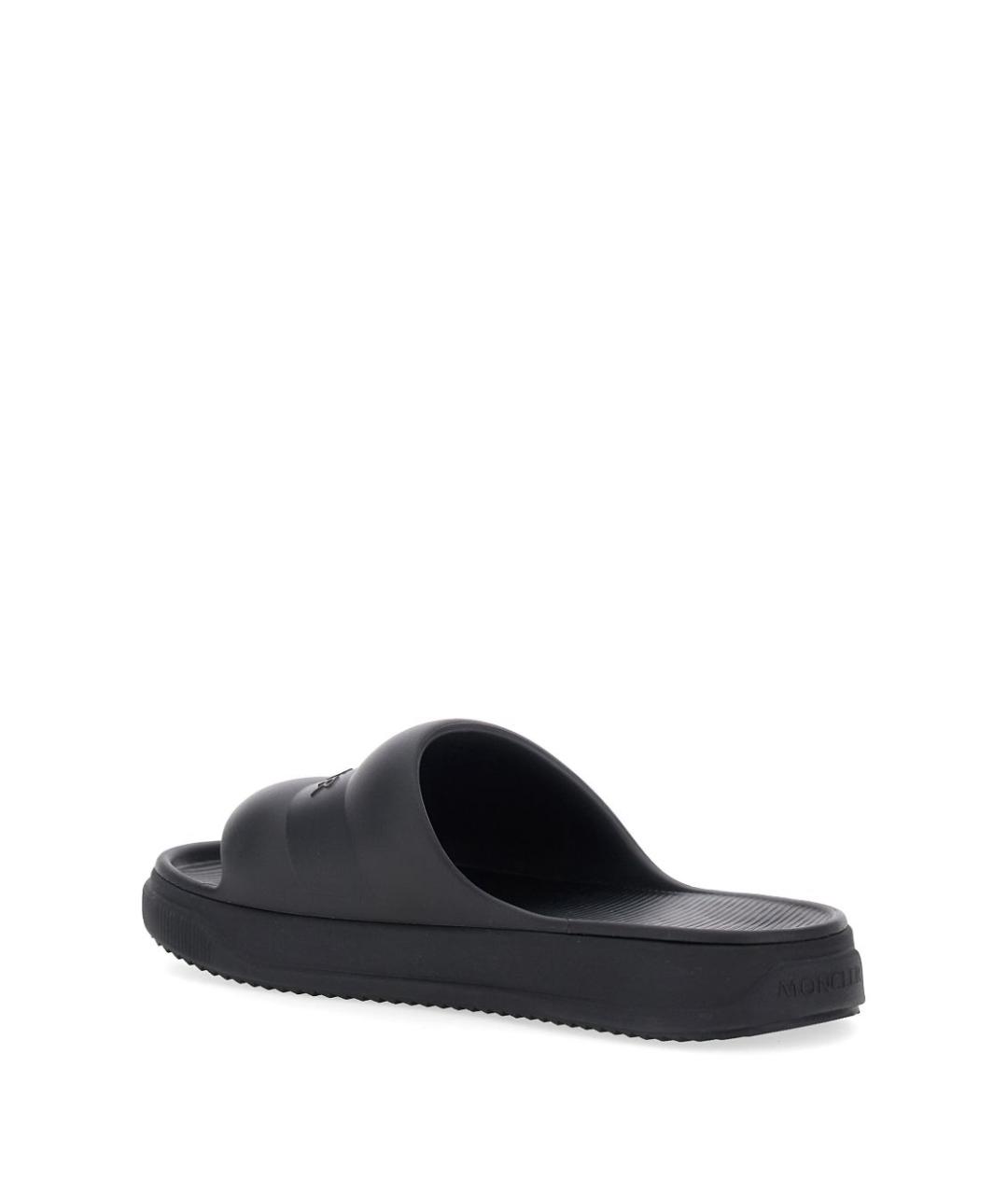 MONCLER Черные синтетические шлепанцы, фото 4