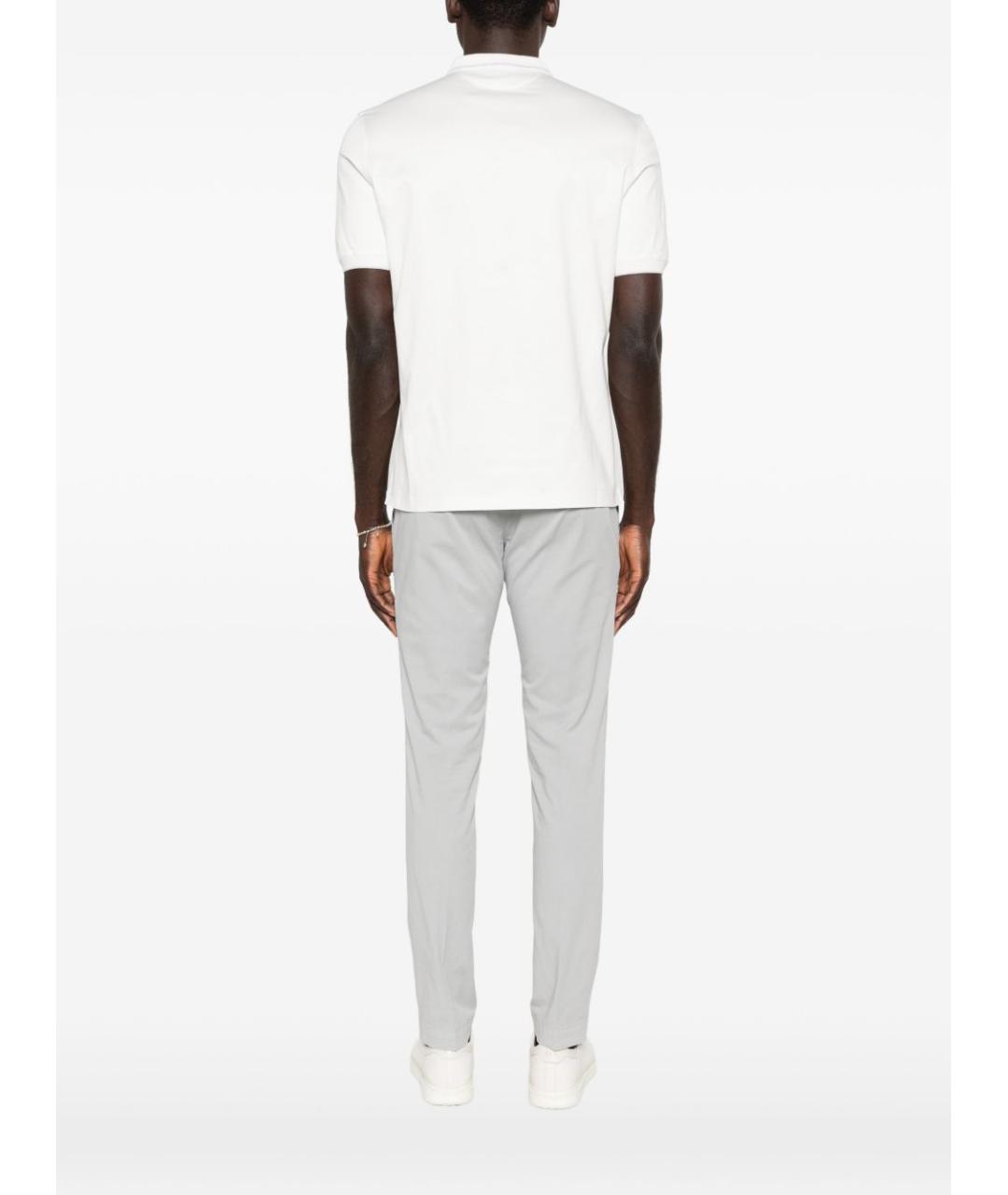 BRUNELLO CUCINELLI Белое хлопковое поло с коротким рукавом, фото 4