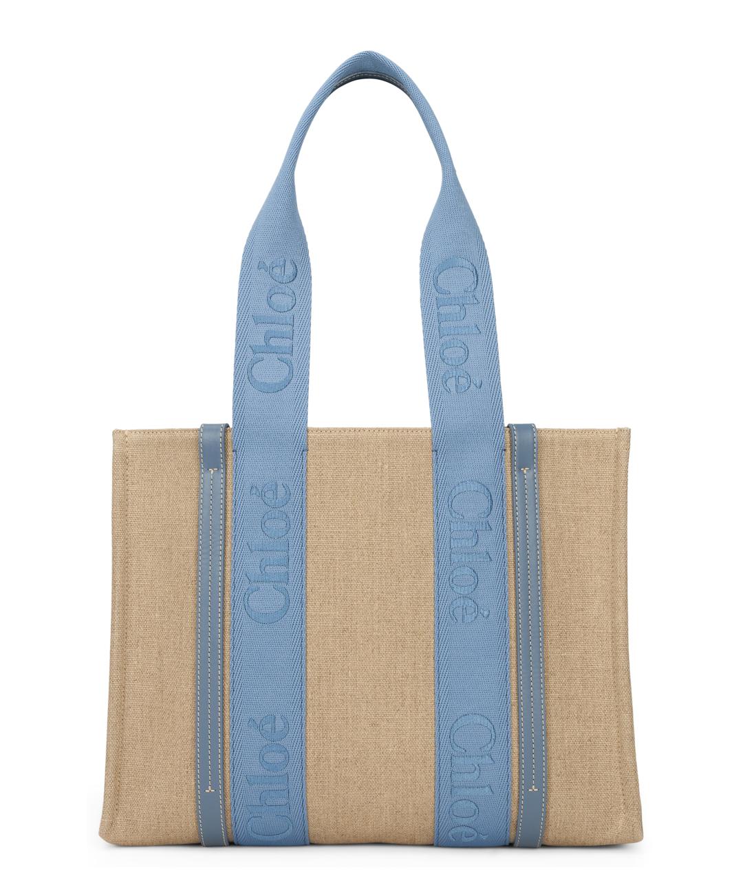 CHLOE Бежевая хлопковая сумка тоут, фото 1