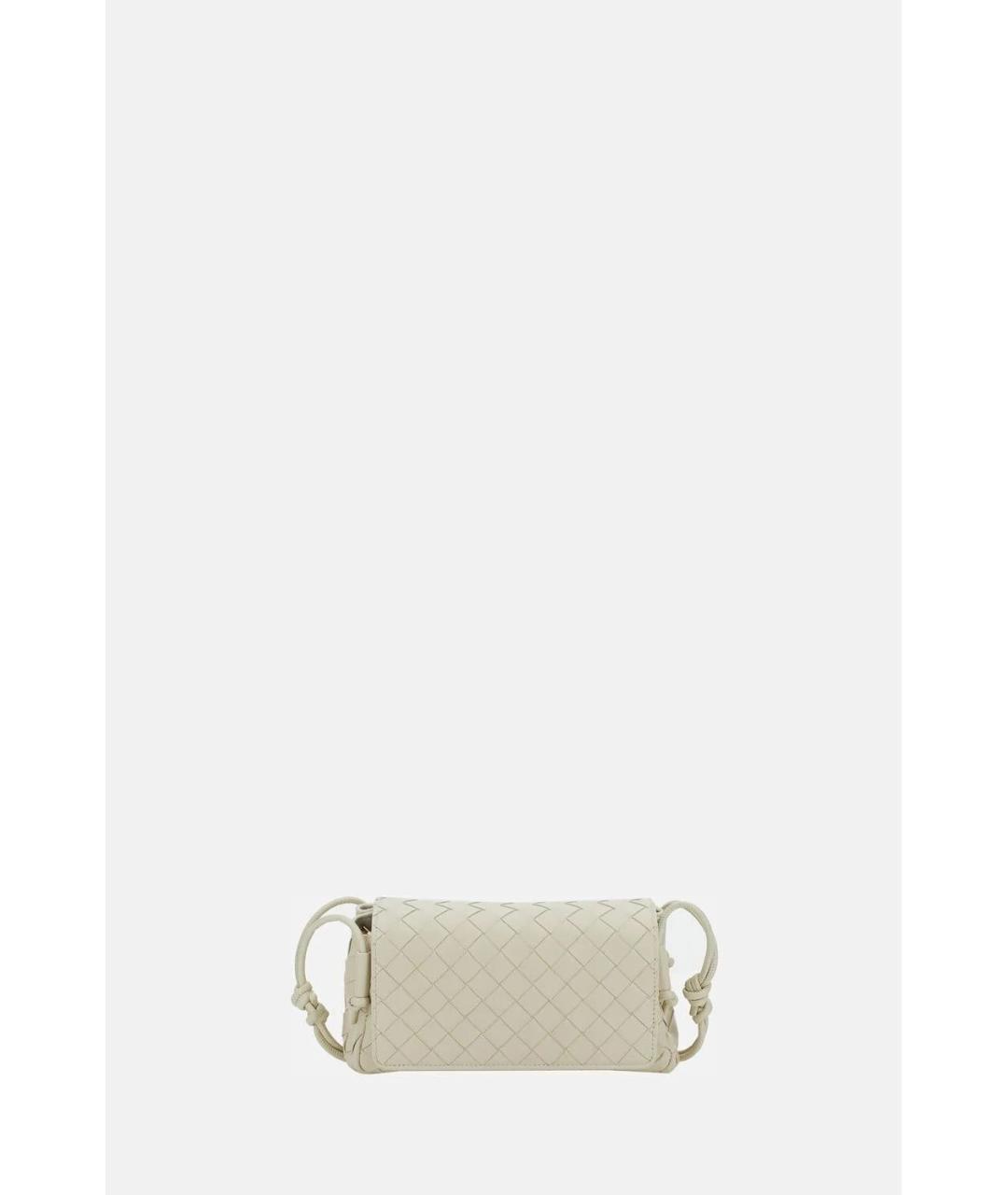 BOTTEGA VENETA Бежевая кожаная сумка через плечо, фото 6