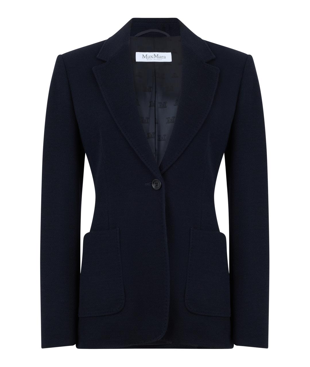 MAX MARA Синий шерстяной жакет/пиджак, фото 1