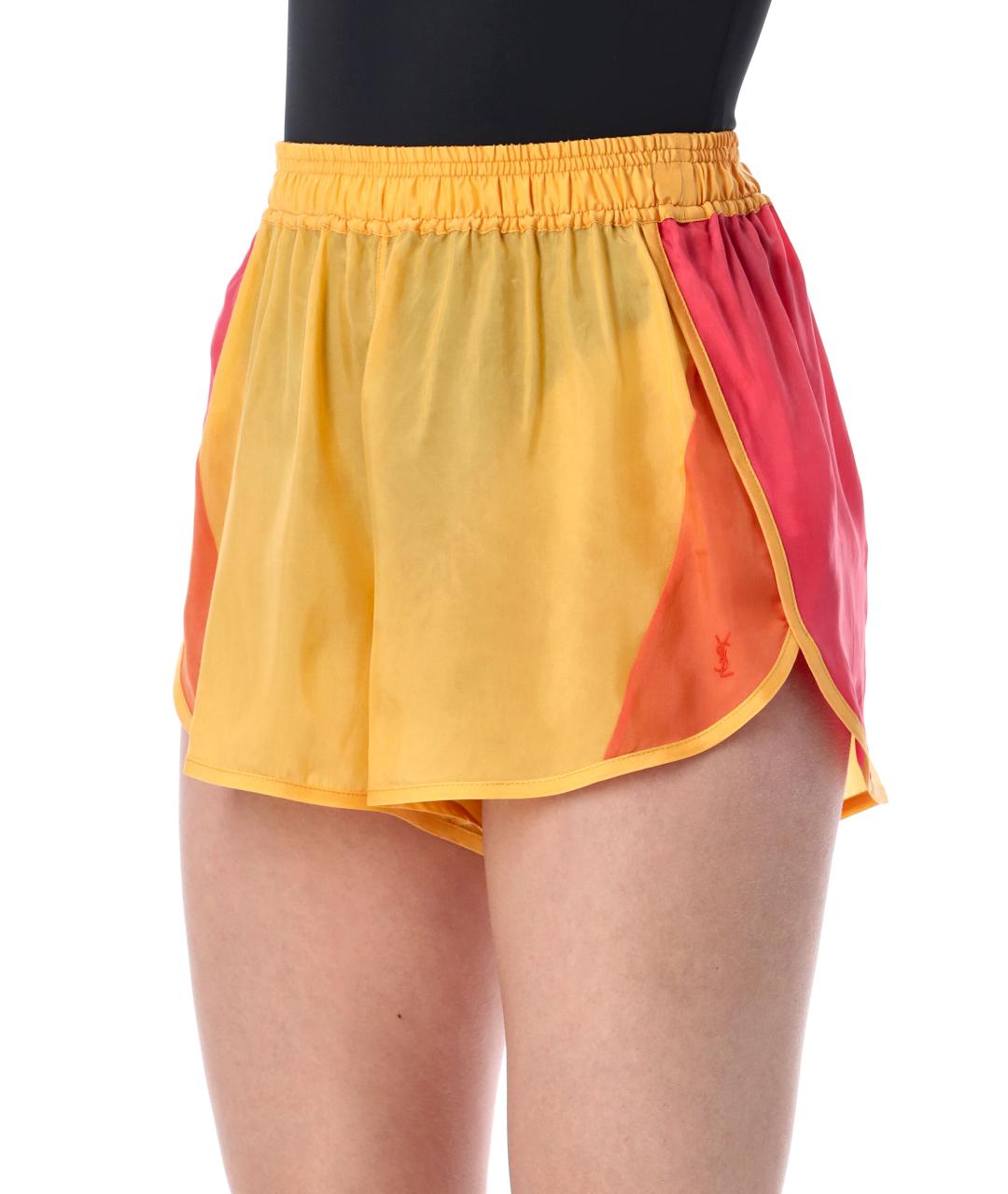 SAINT LAURENT Мульти вискозные шорты, фото 3