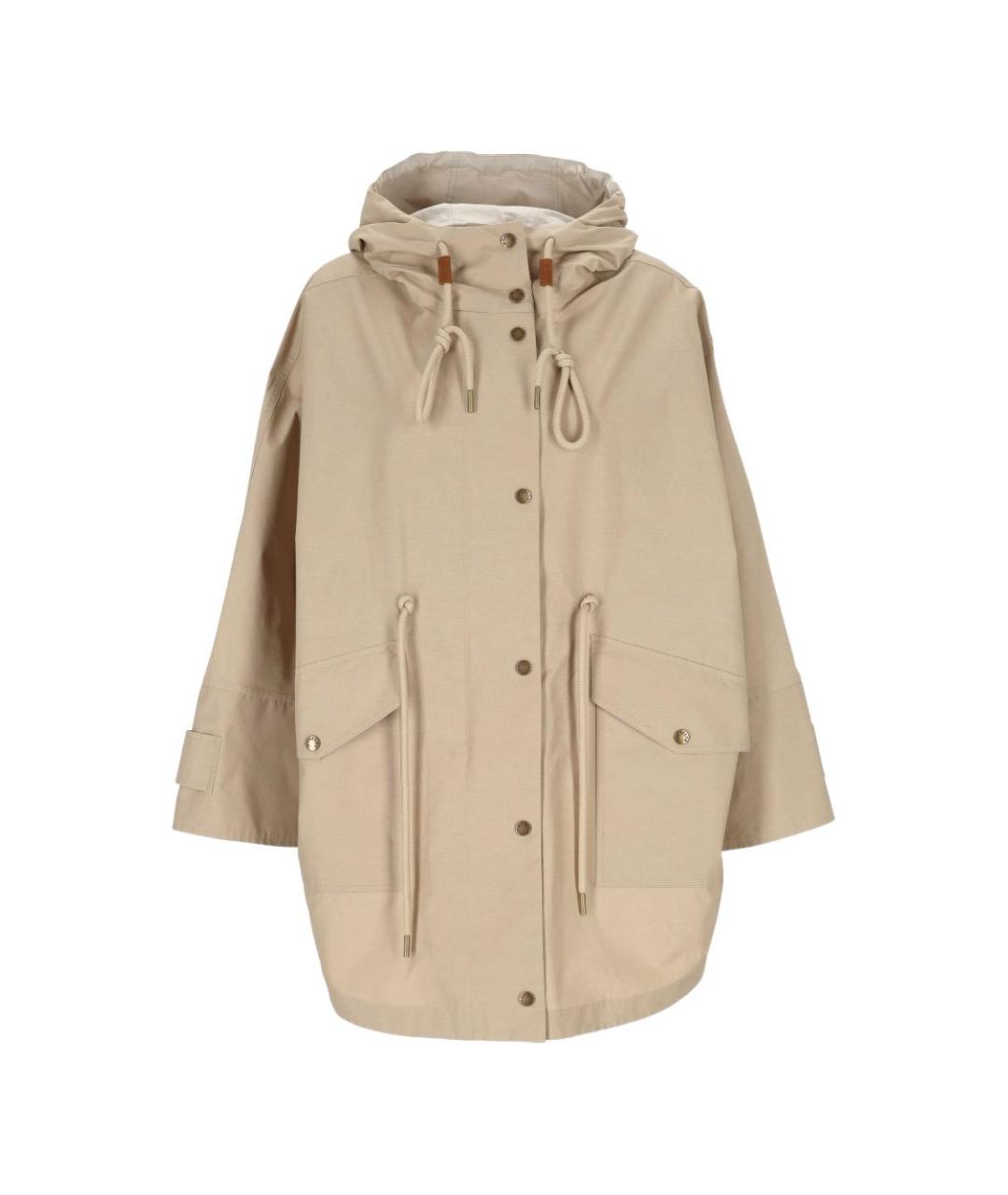 MONCLER Бежевая хлопковая парка, фото 1