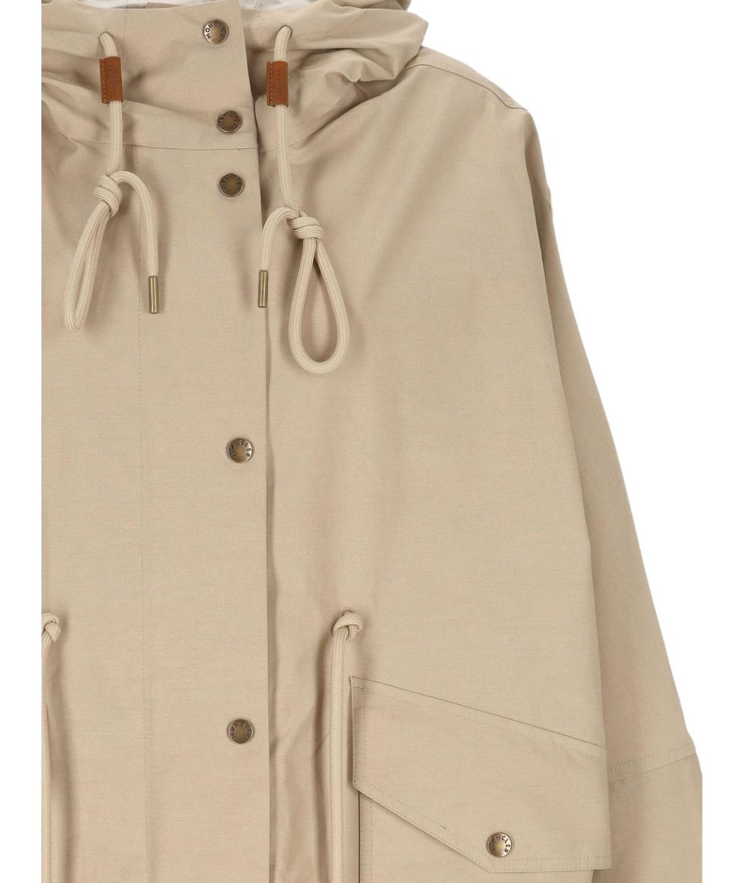 MONCLER Бежевая хлопковая парка, фото 2