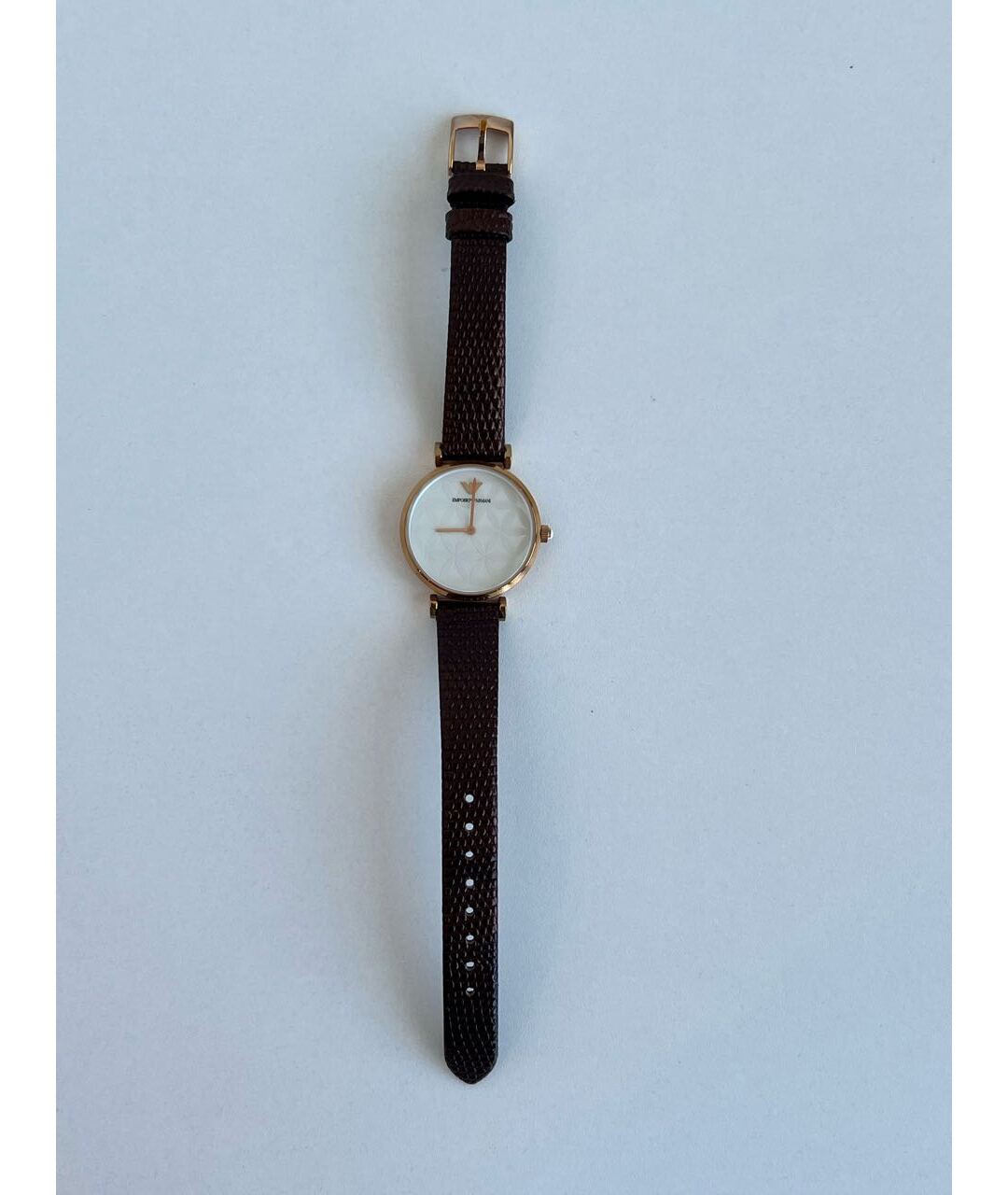 EMPORIO ARMANI Коричневые кожаные часы, фото 3