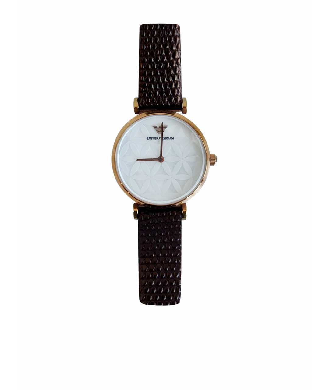 EMPORIO ARMANI Коричневые кожаные часы, фото 1