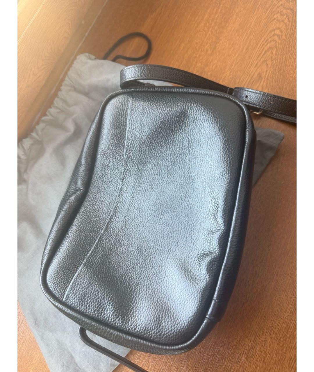 BALENCIAGA Черная кожаная сумка через плечо, фото 3