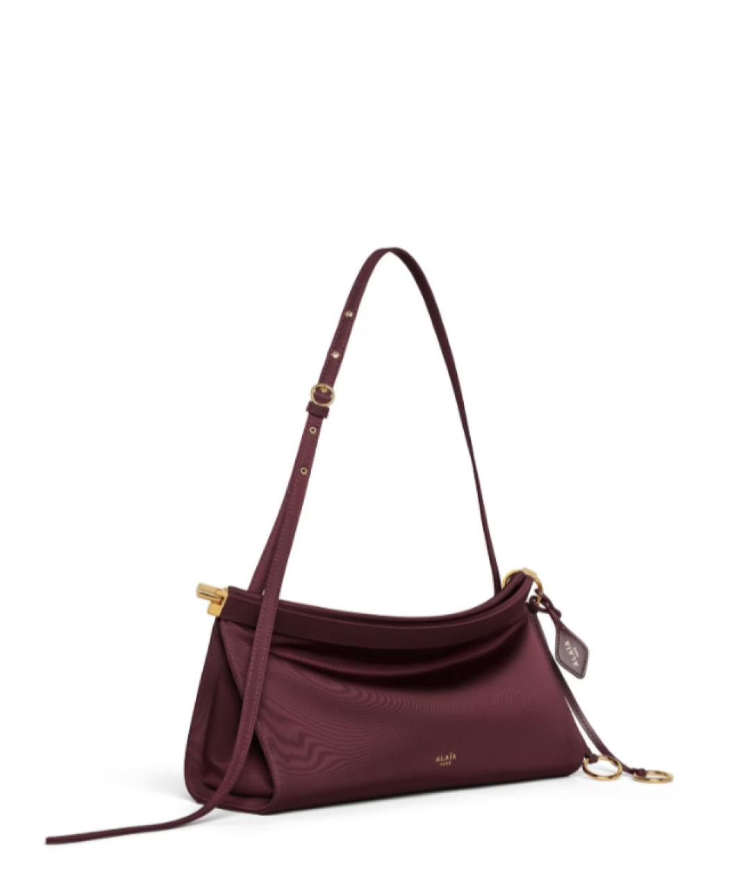 ALAIA Бордовая синтетическая сумка через плечо, фото 2