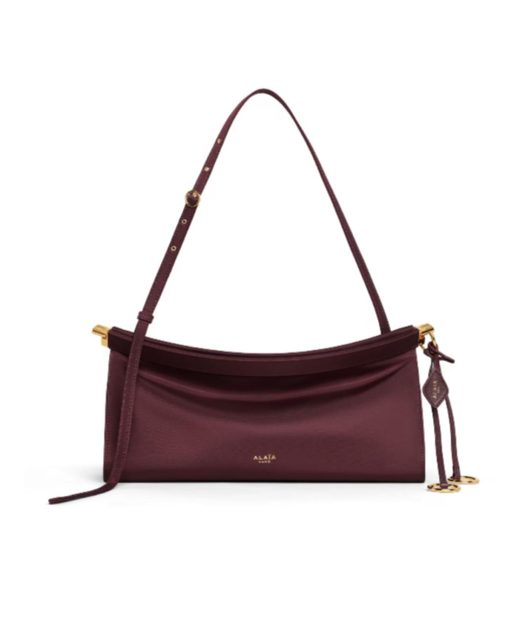 ALAIA Бордовая синтетическая сумка через плечо, фото 5