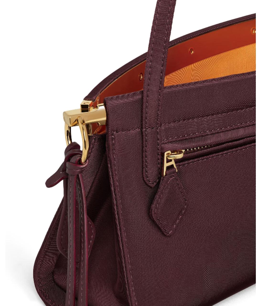 ALAIA Бордовая синтетическая сумка через плечо, фото 3