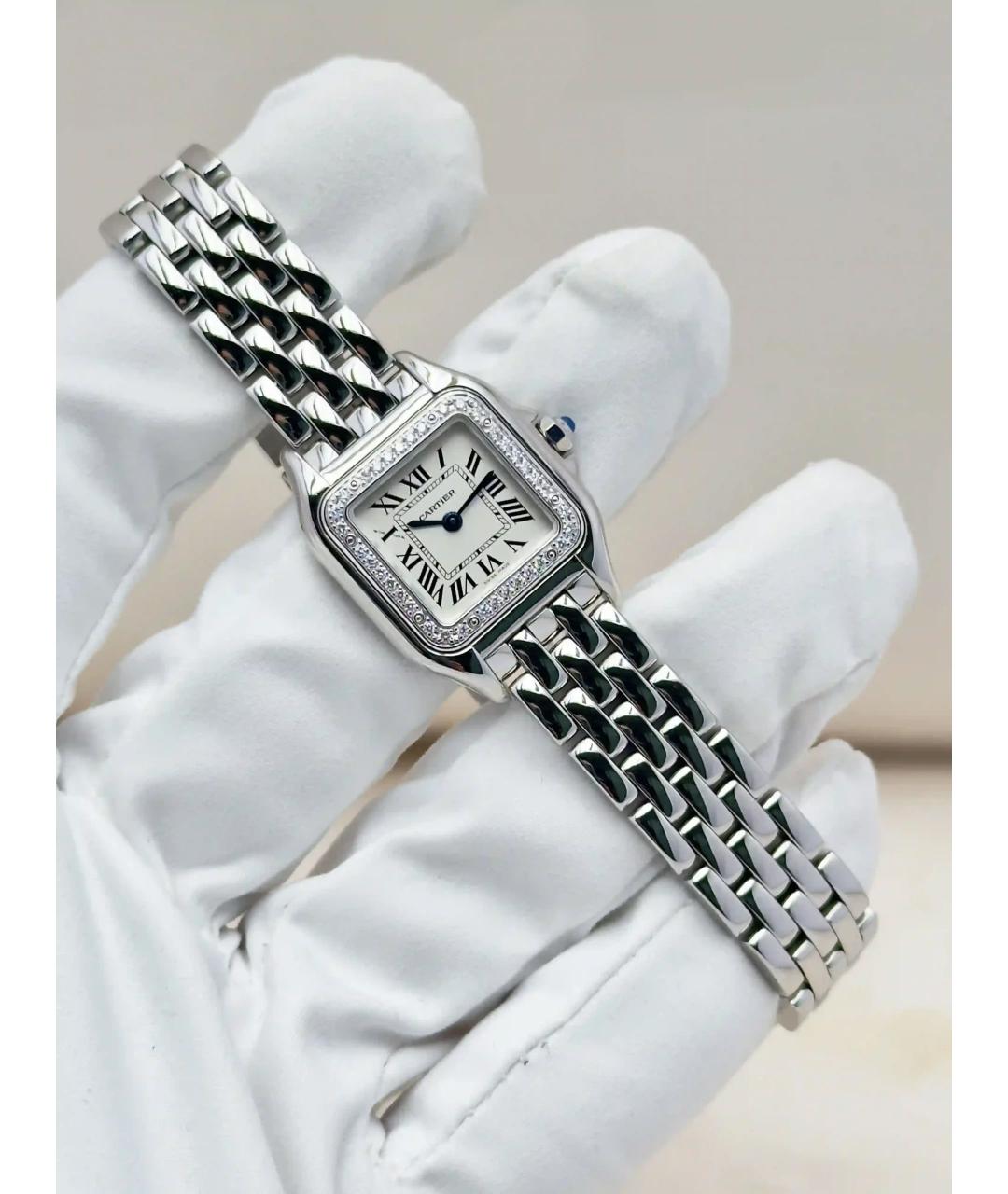 CARTIER Белые металлические часы, фото 2