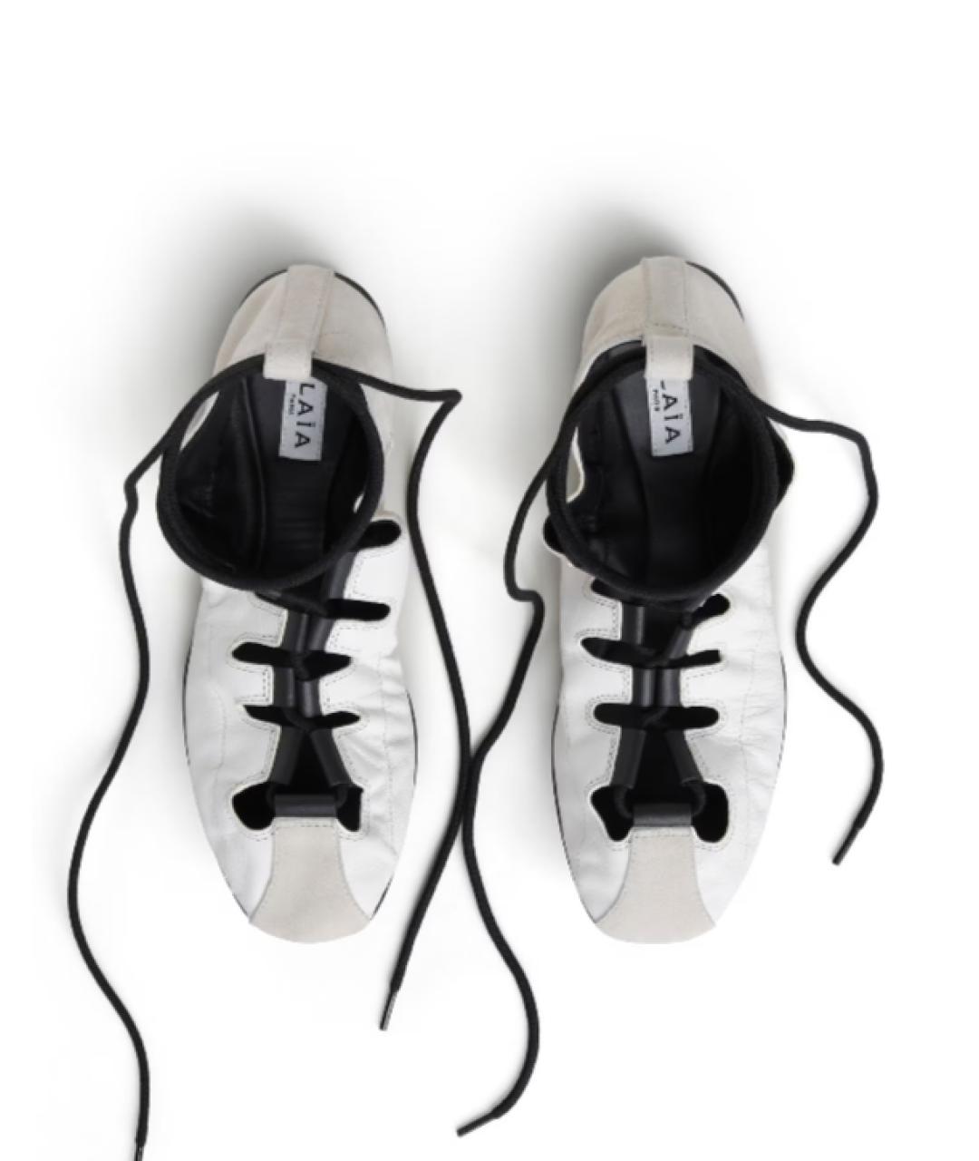 ALAIA Белые кожаные балетки, фото 4