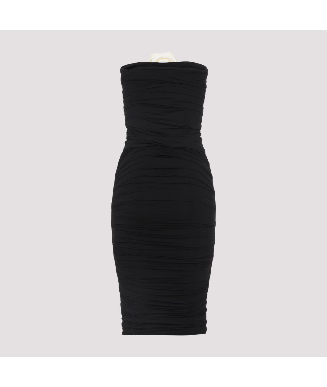 LA REVECHE Черное полиамидовое коктейльное платье, фото 4
