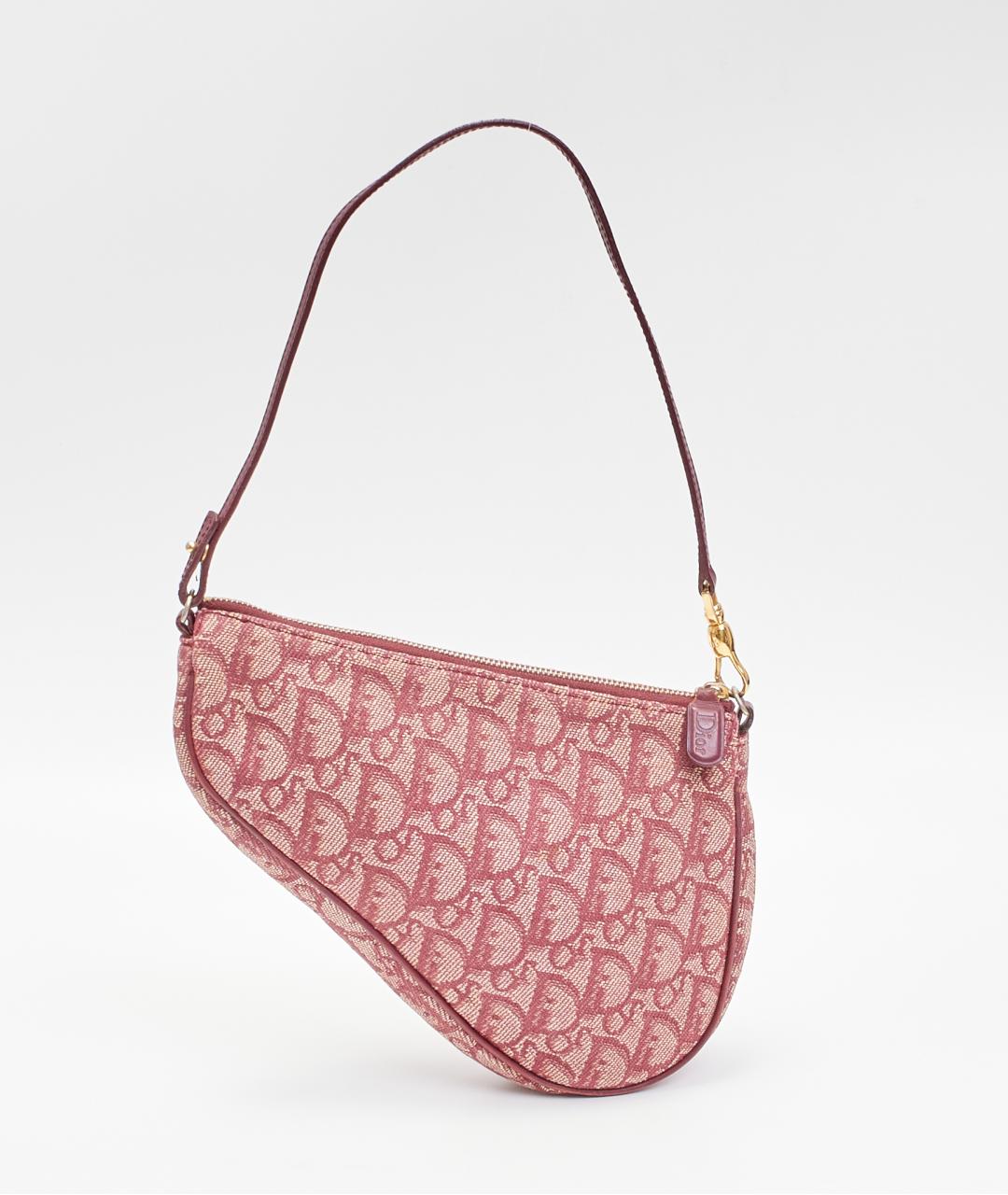 CHRISTIAN DIOR Красная тканевая сумка через плечо, фото 3