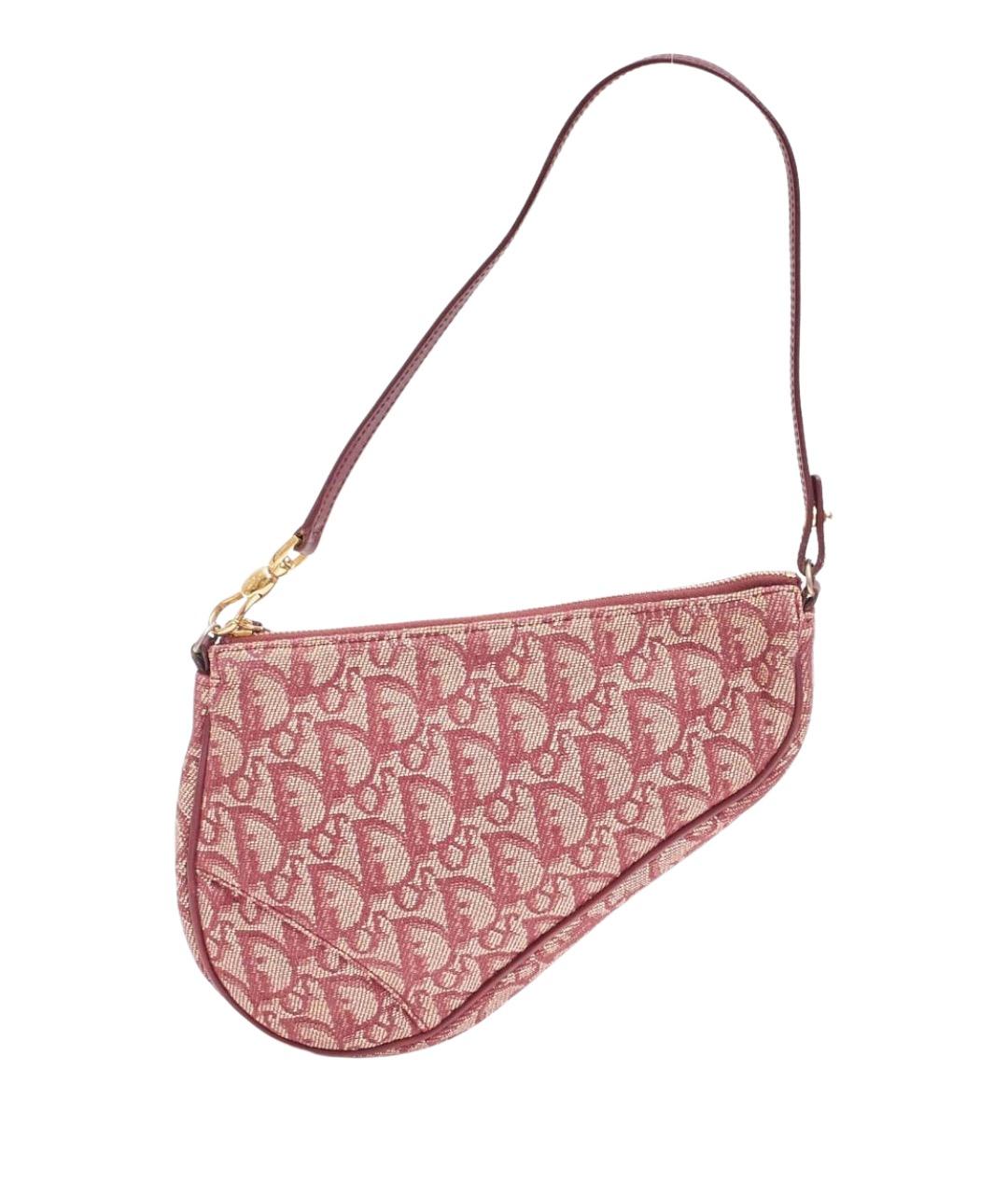 CHRISTIAN DIOR Красная тканевая сумка через плечо, фото 1