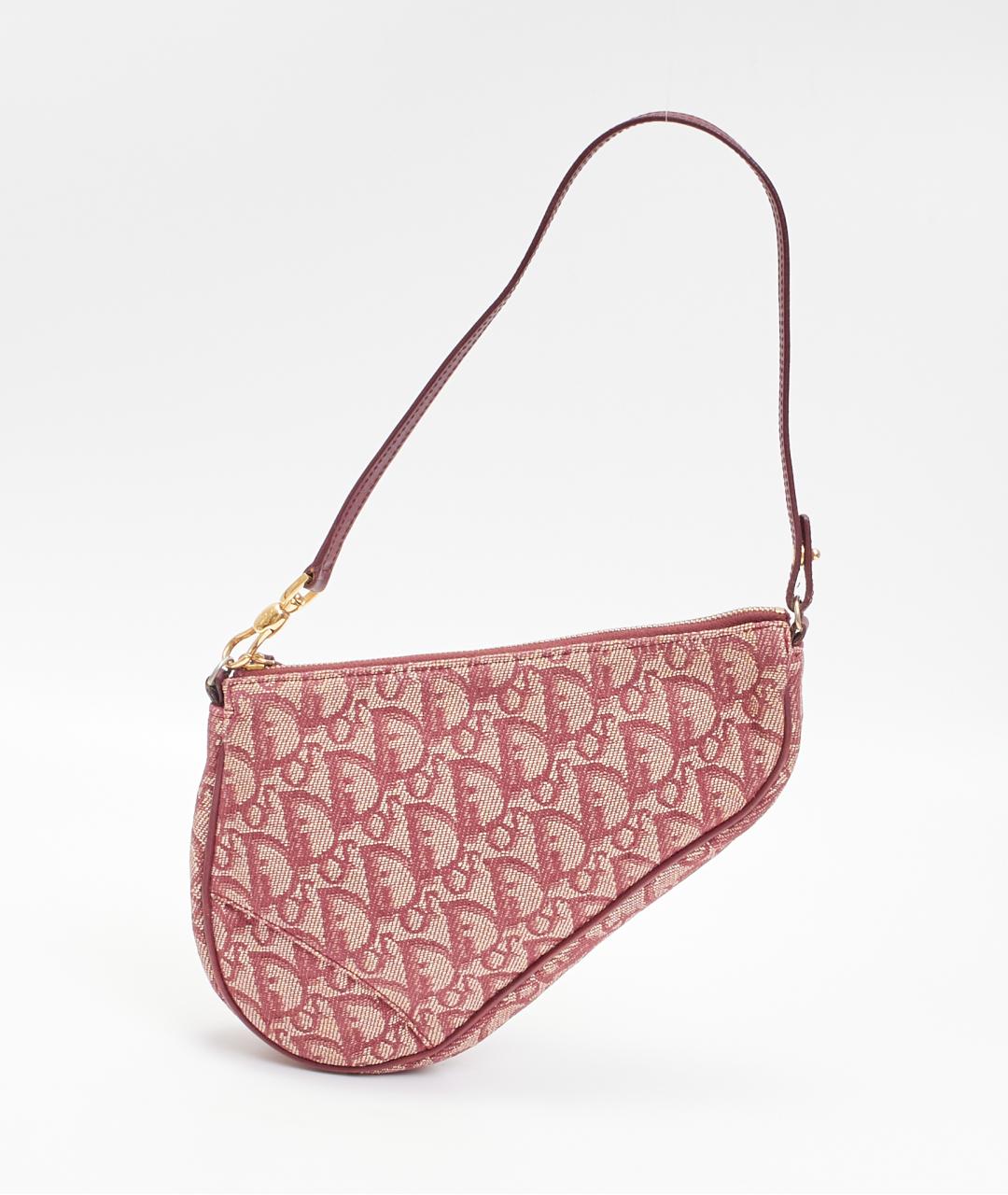 CHRISTIAN DIOR Красная тканевая сумка через плечо, фото 8