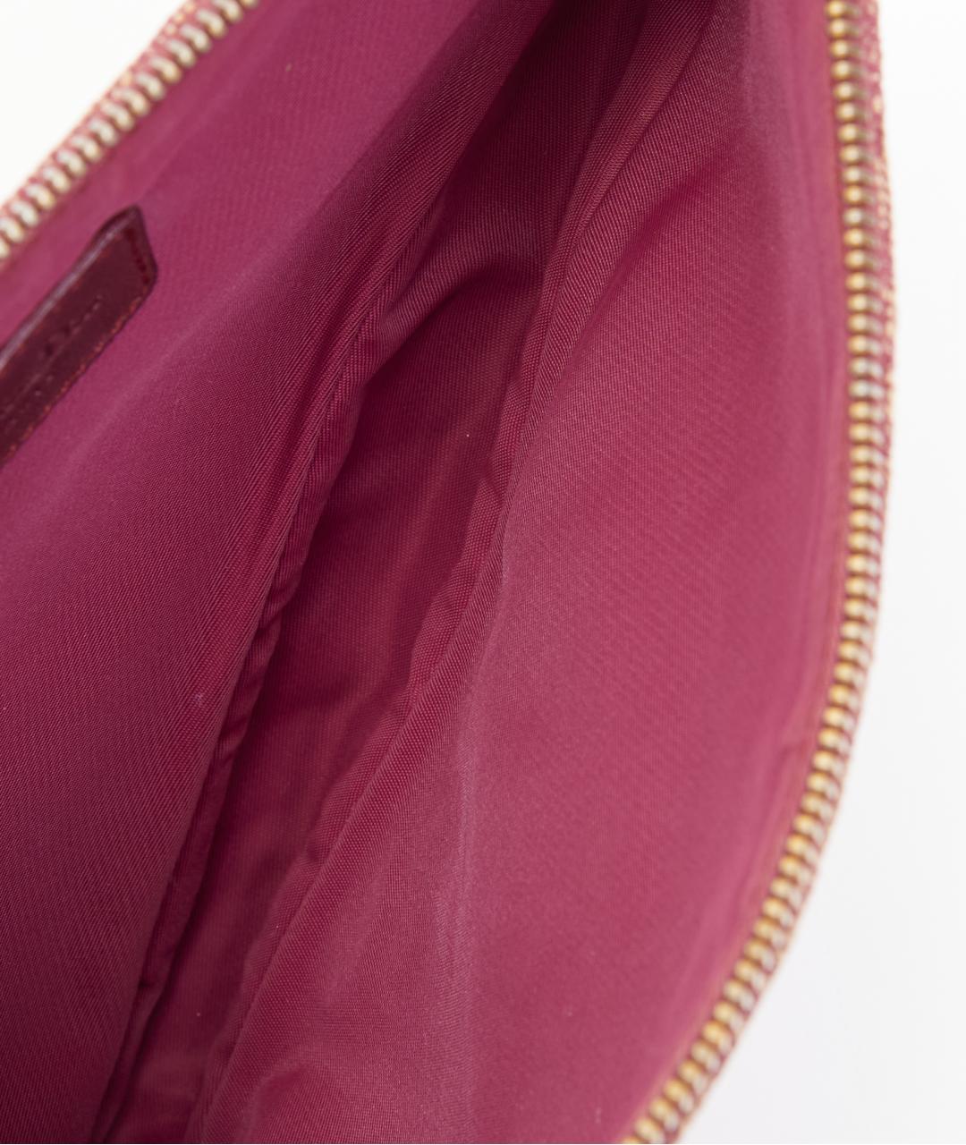 CHRISTIAN DIOR Красная тканевая сумка через плечо, фото 7