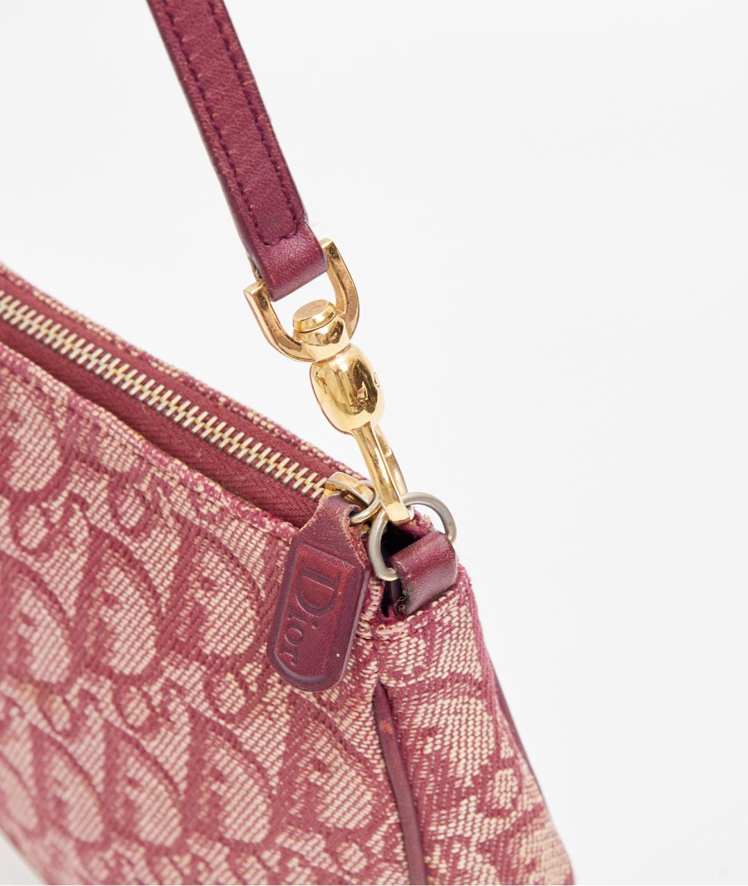 CHRISTIAN DIOR Красная тканевая сумка через плечо, фото 5