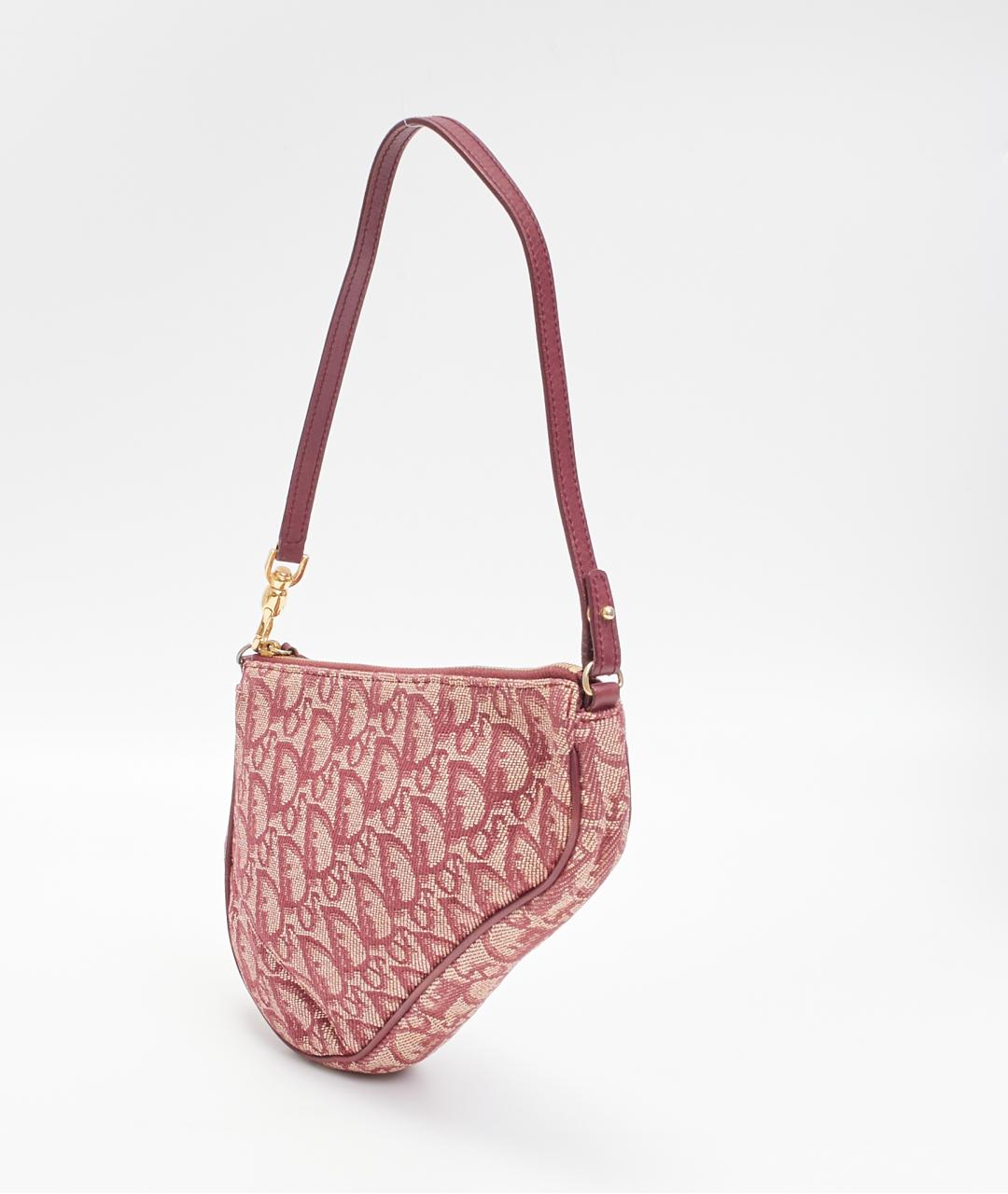 CHRISTIAN DIOR Красная тканевая сумка через плечо, фото 2