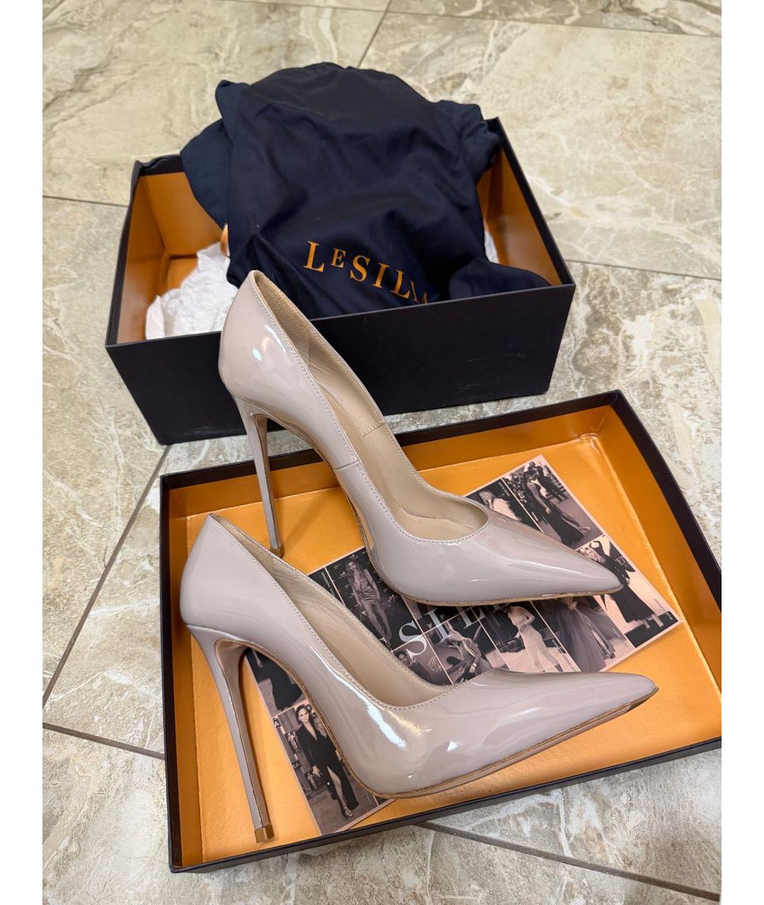 LE SILLA Серые туфли из лакированной кожи, фото 3