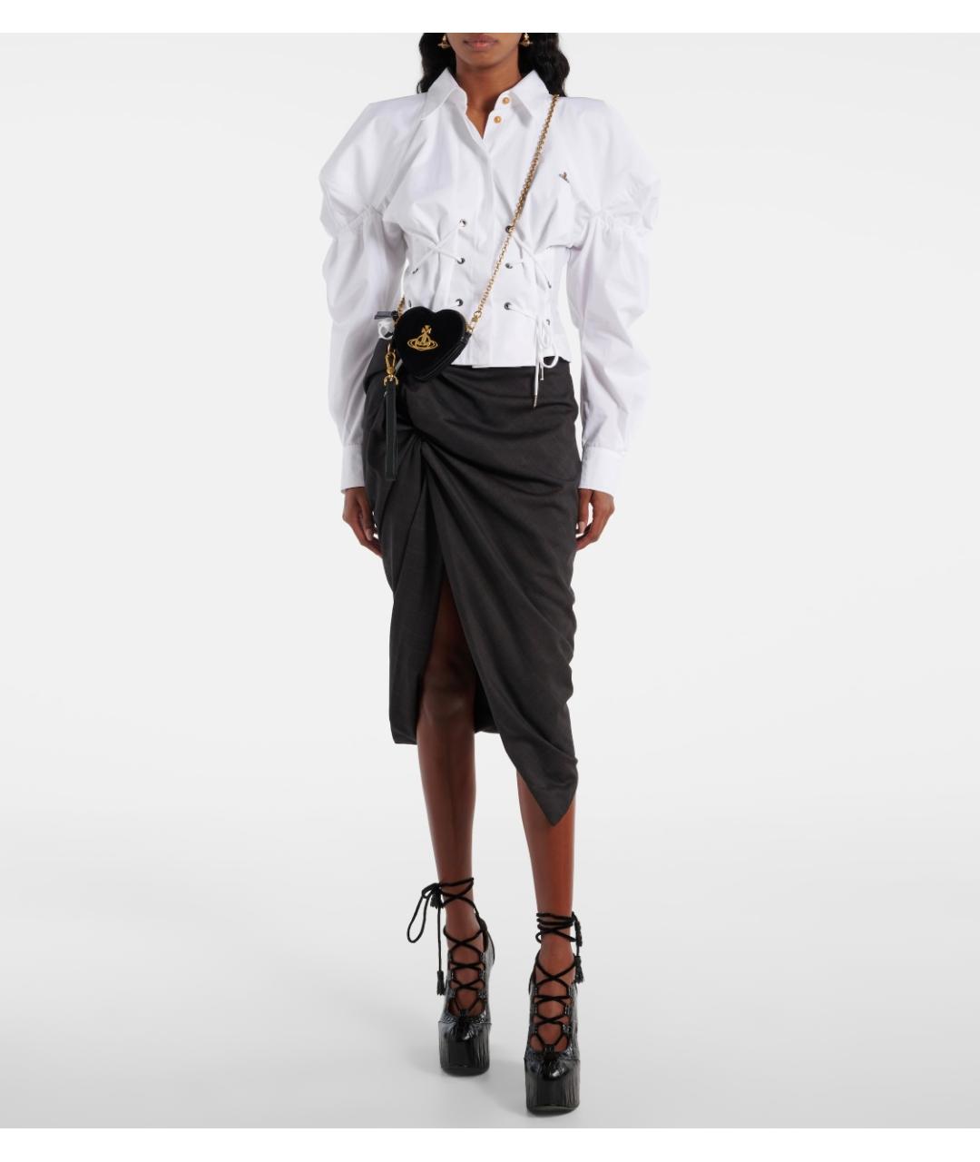 VIVIENNE WESTWOOD Черная тканевая сумка через плечо, фото 2