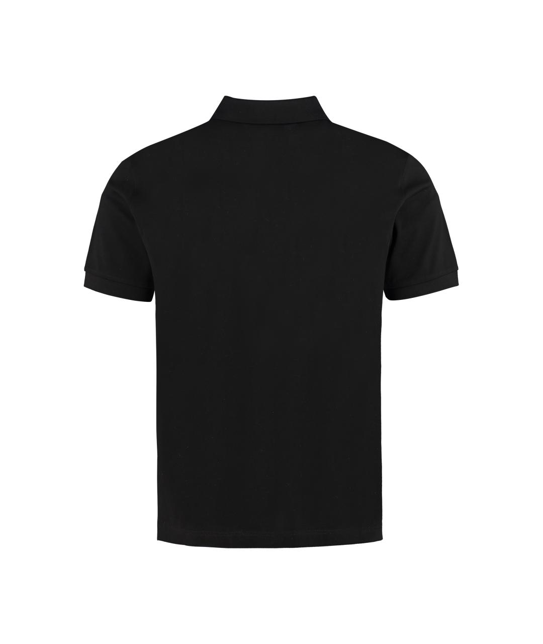 PRADA Черное хлопковое поло с коротким рукавом, фото 2
